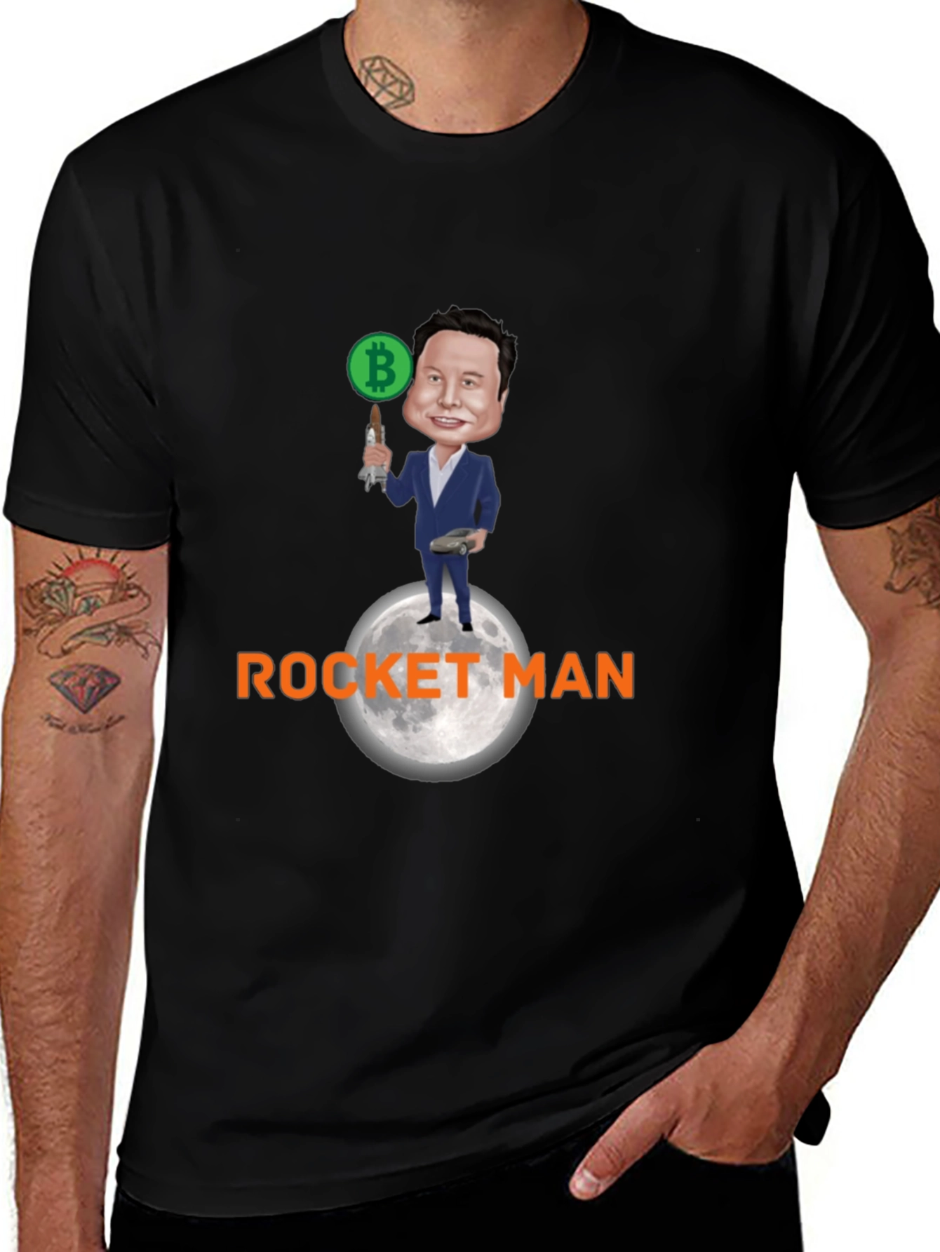 Bitcoin Rocket Man T-Shirt - Elon Musk