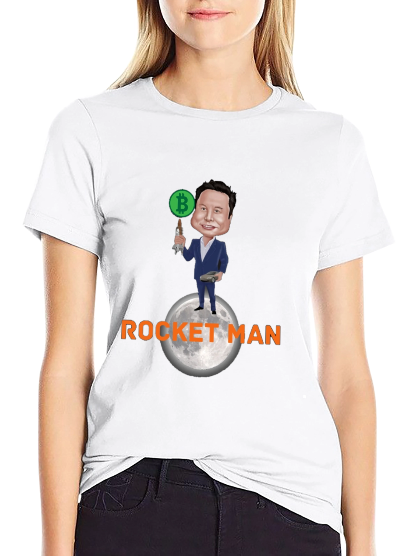 Bitcoin Rocket Man T-Shirt - Elon Musk