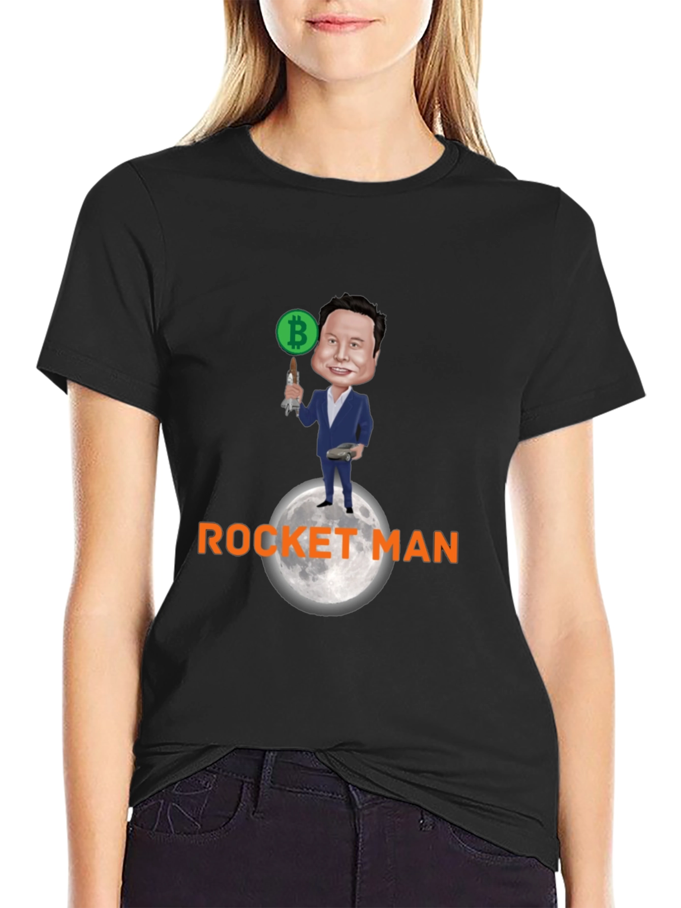 Bitcoin Rocket Man T-Shirt - Elon Musk