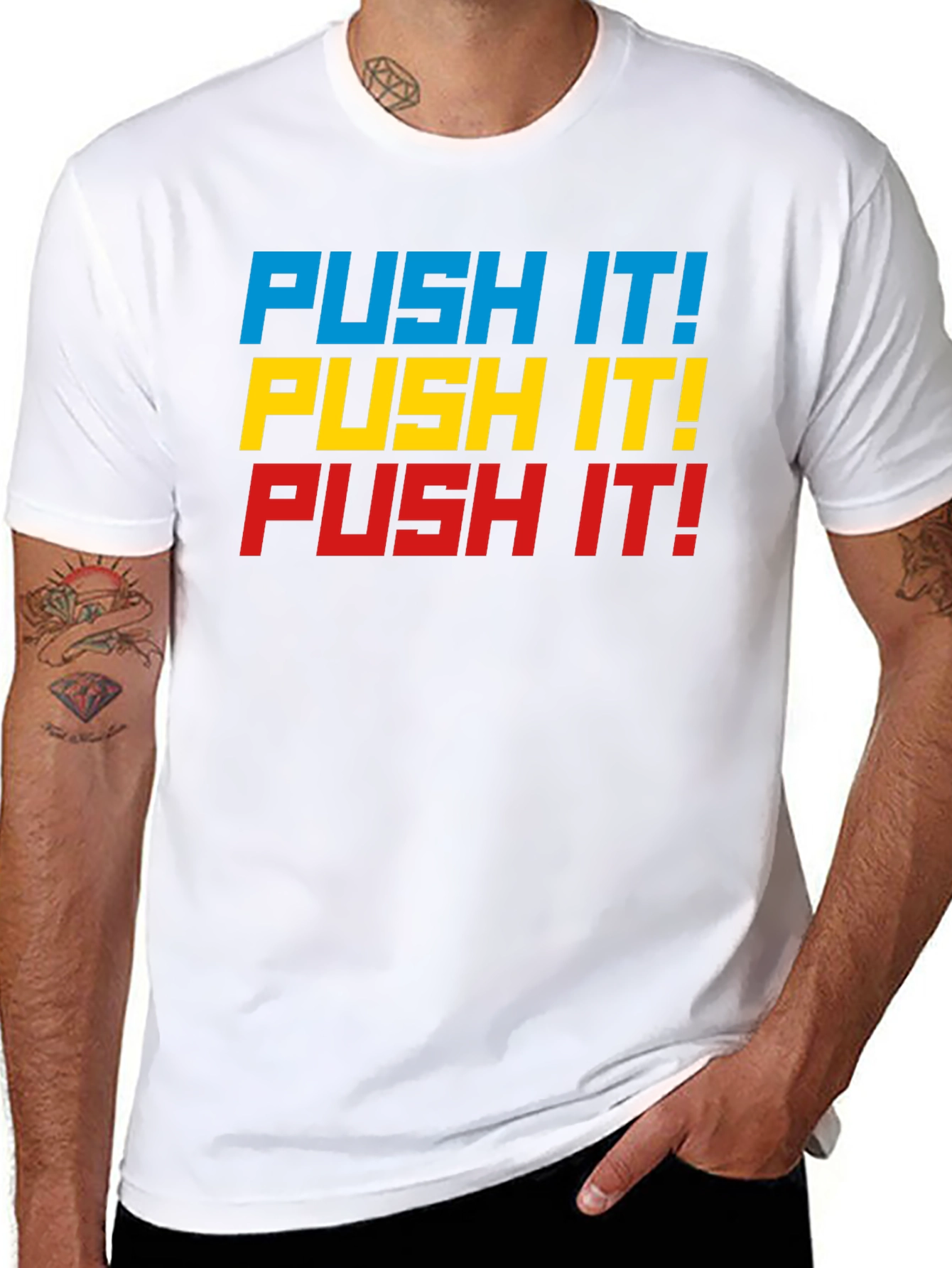 Push It! Graphic Tee - Bold Statement T-Shirt