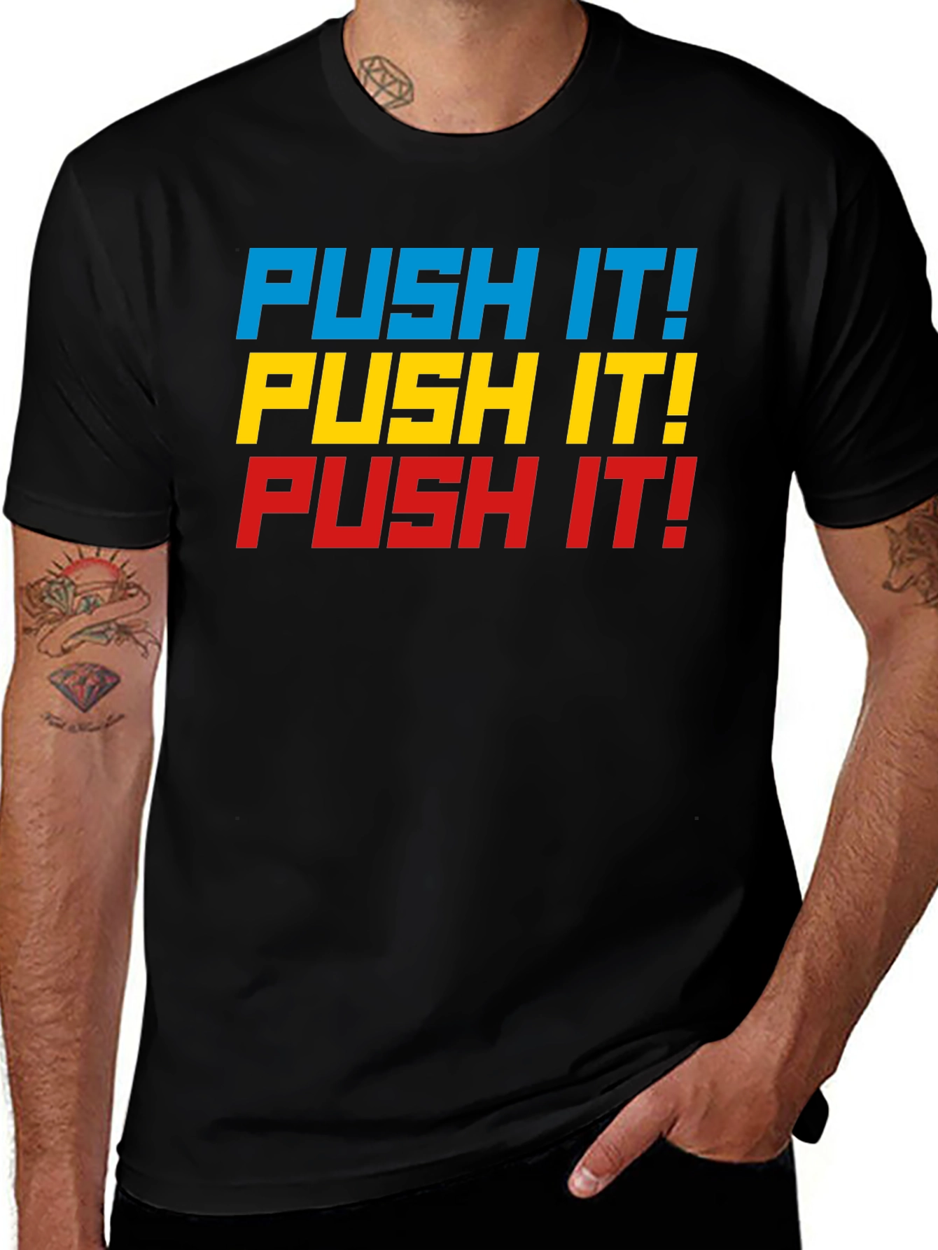 Push It! Graphic Tee - Bold Statement T-Shirt