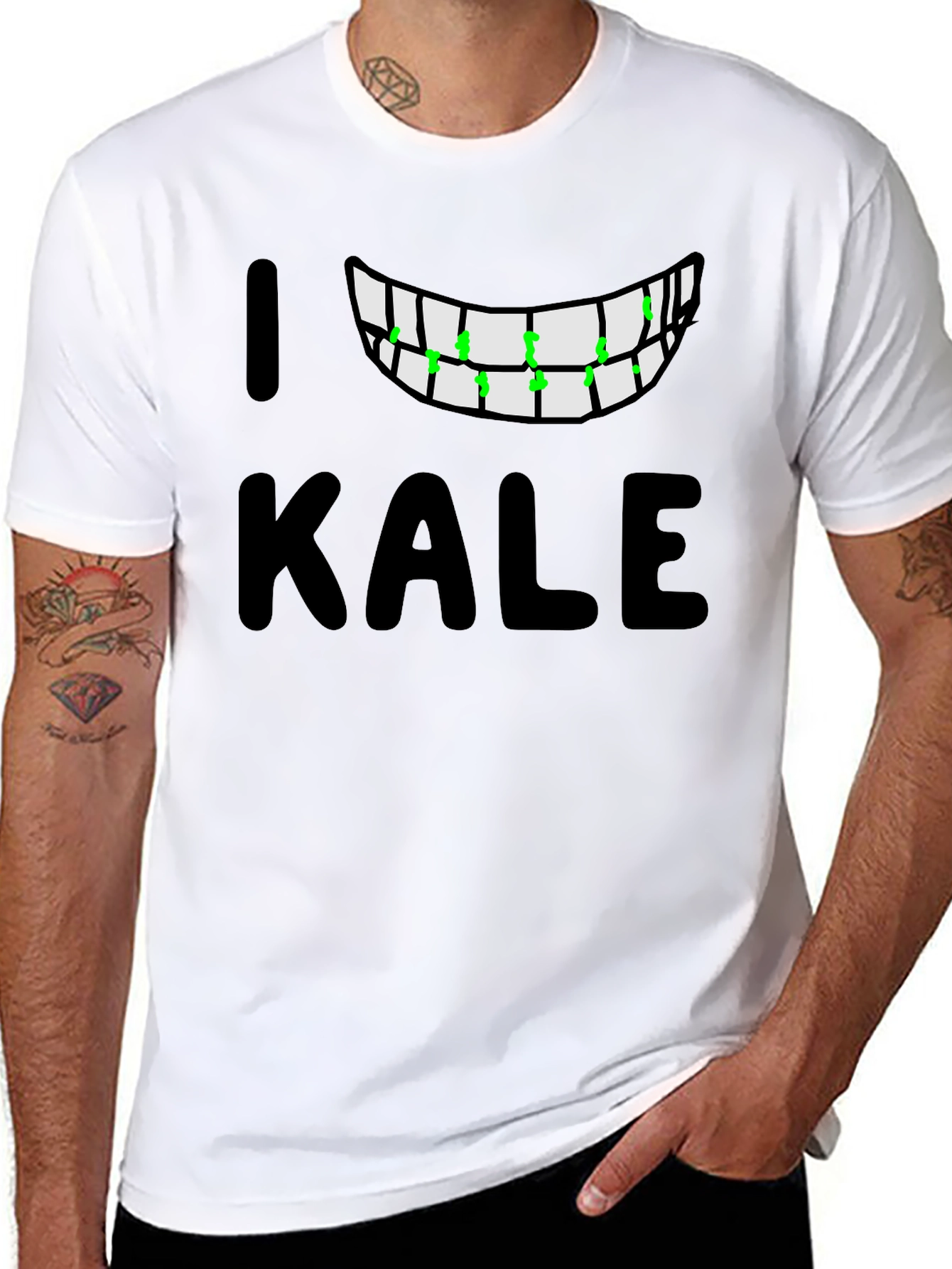I Love Kale T-Shirt - Funny Vegan Graphic Tee