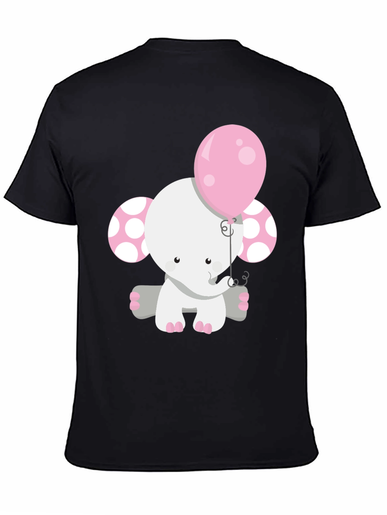Cute Elephant Holding Balloon Graphic Tee