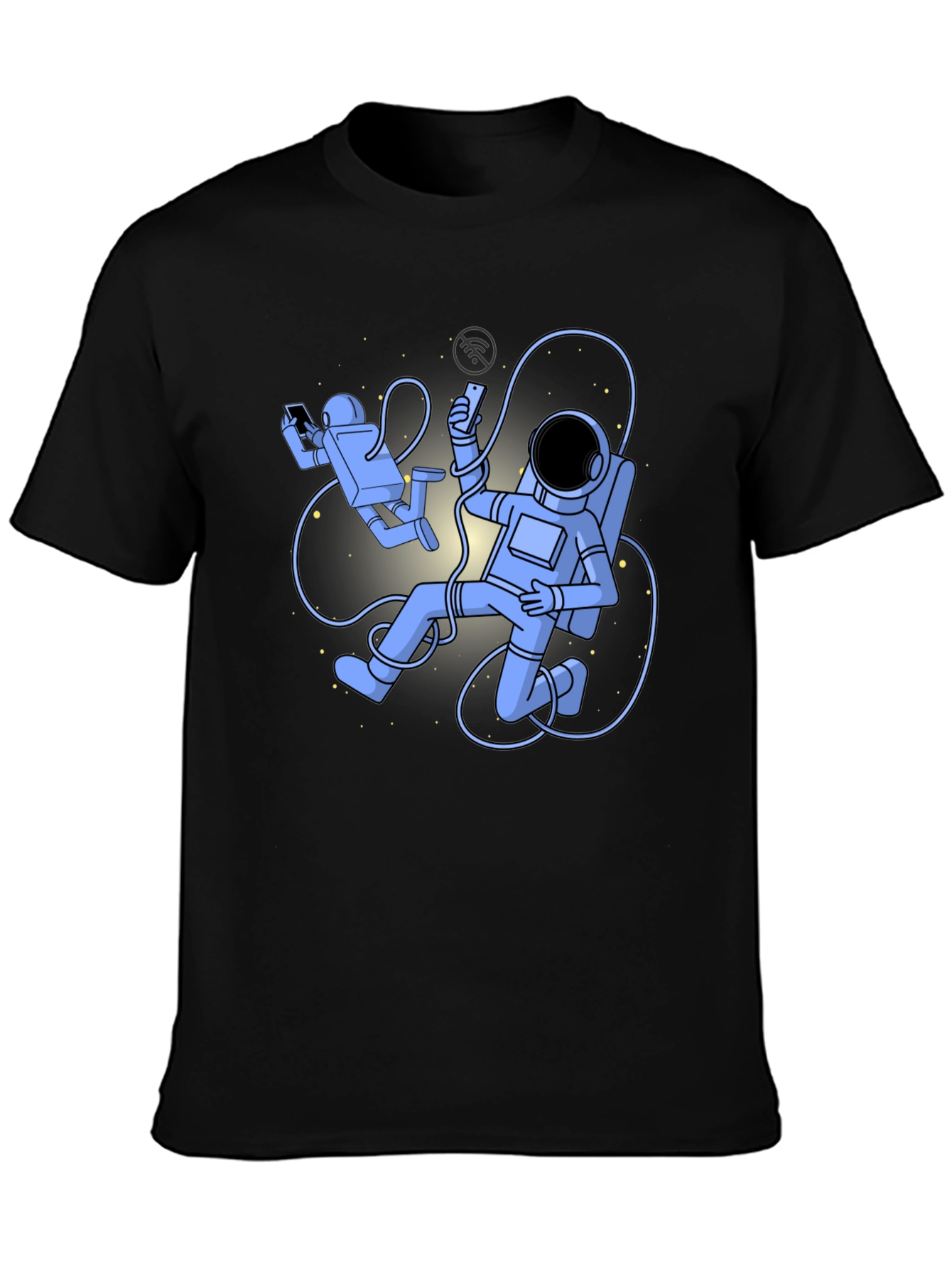 Astronauts On Black T-Shirt