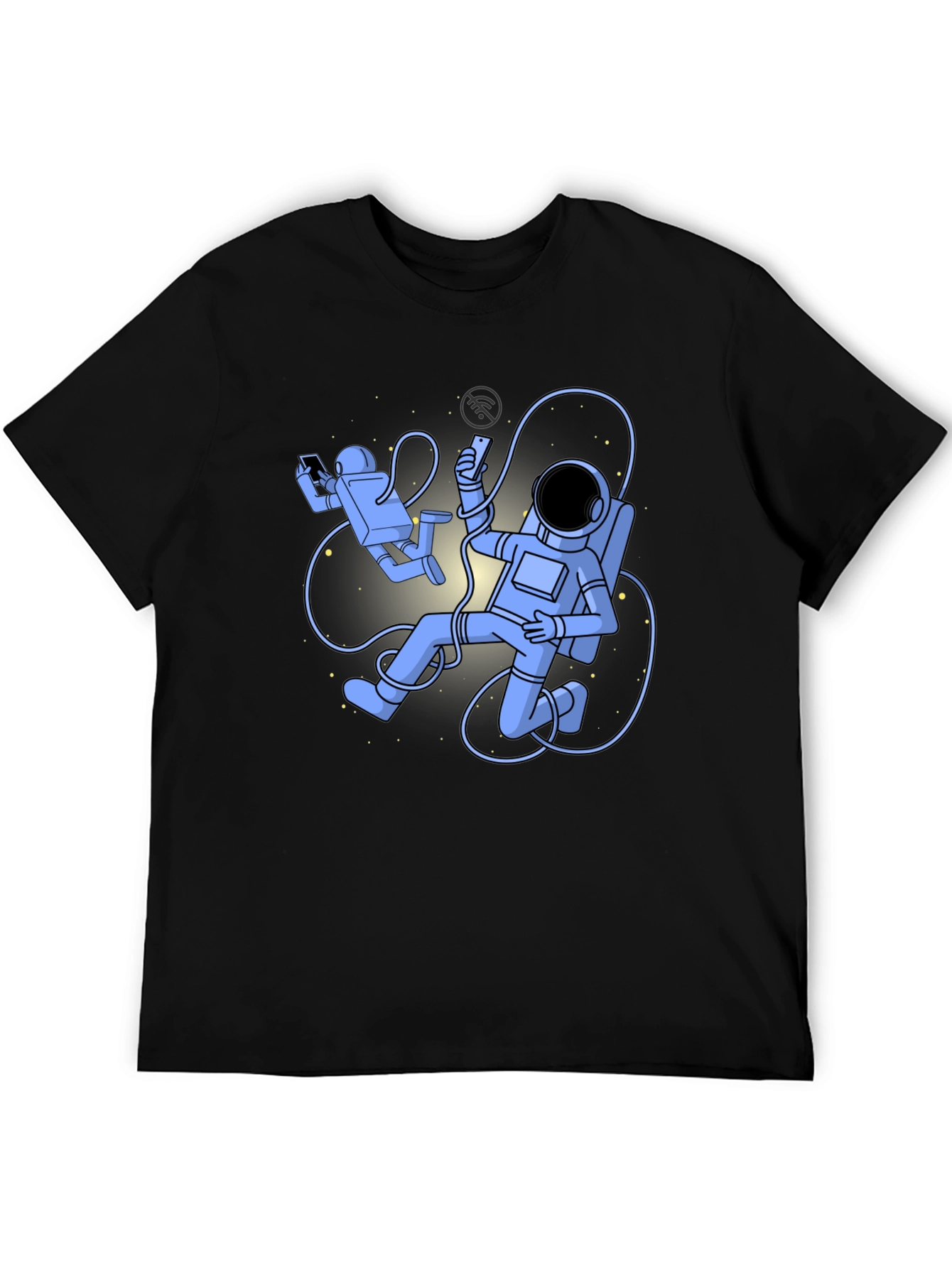 Astronauts On Black T-Shirt