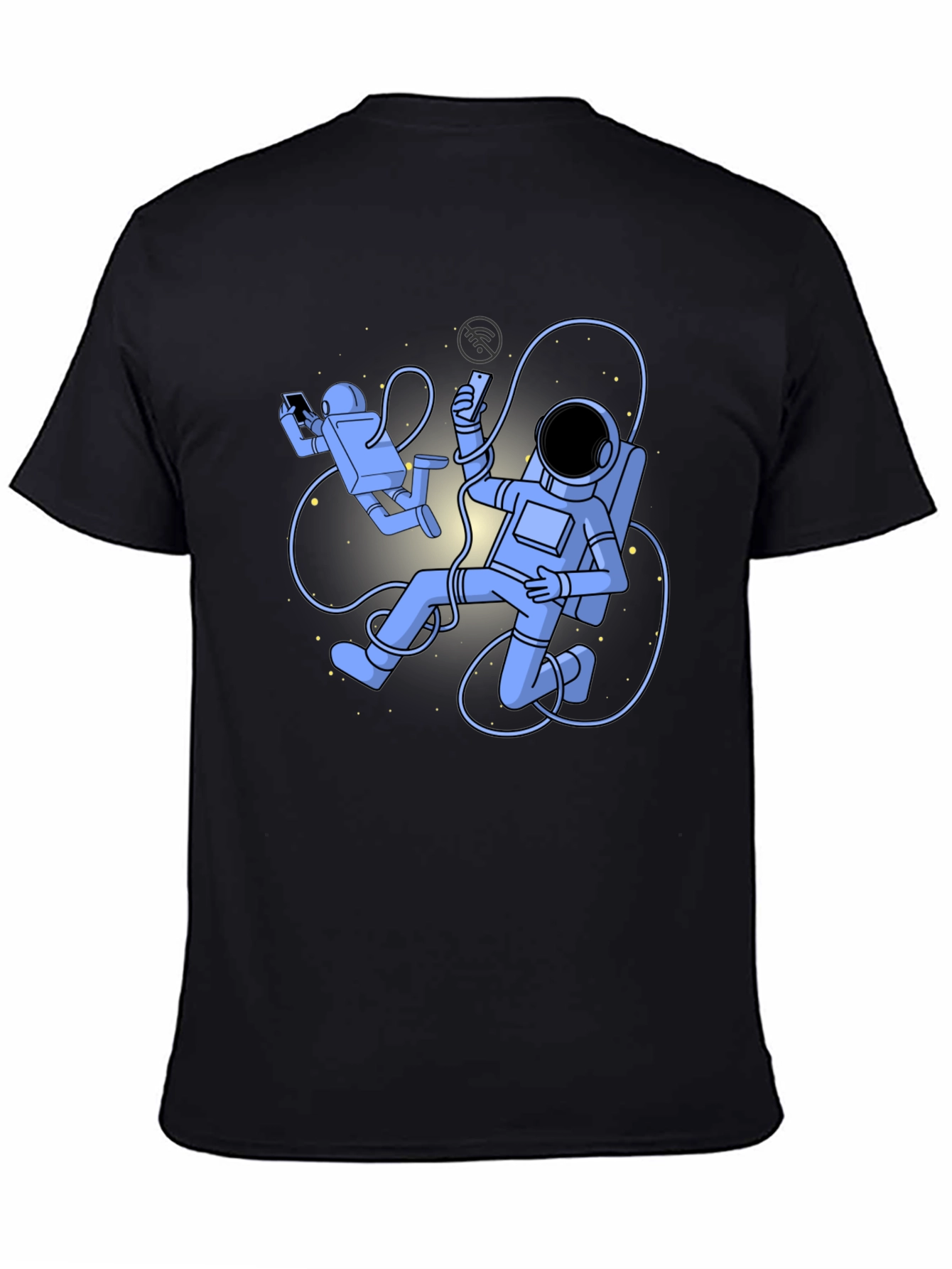 Astronauts On Black T-Shirt