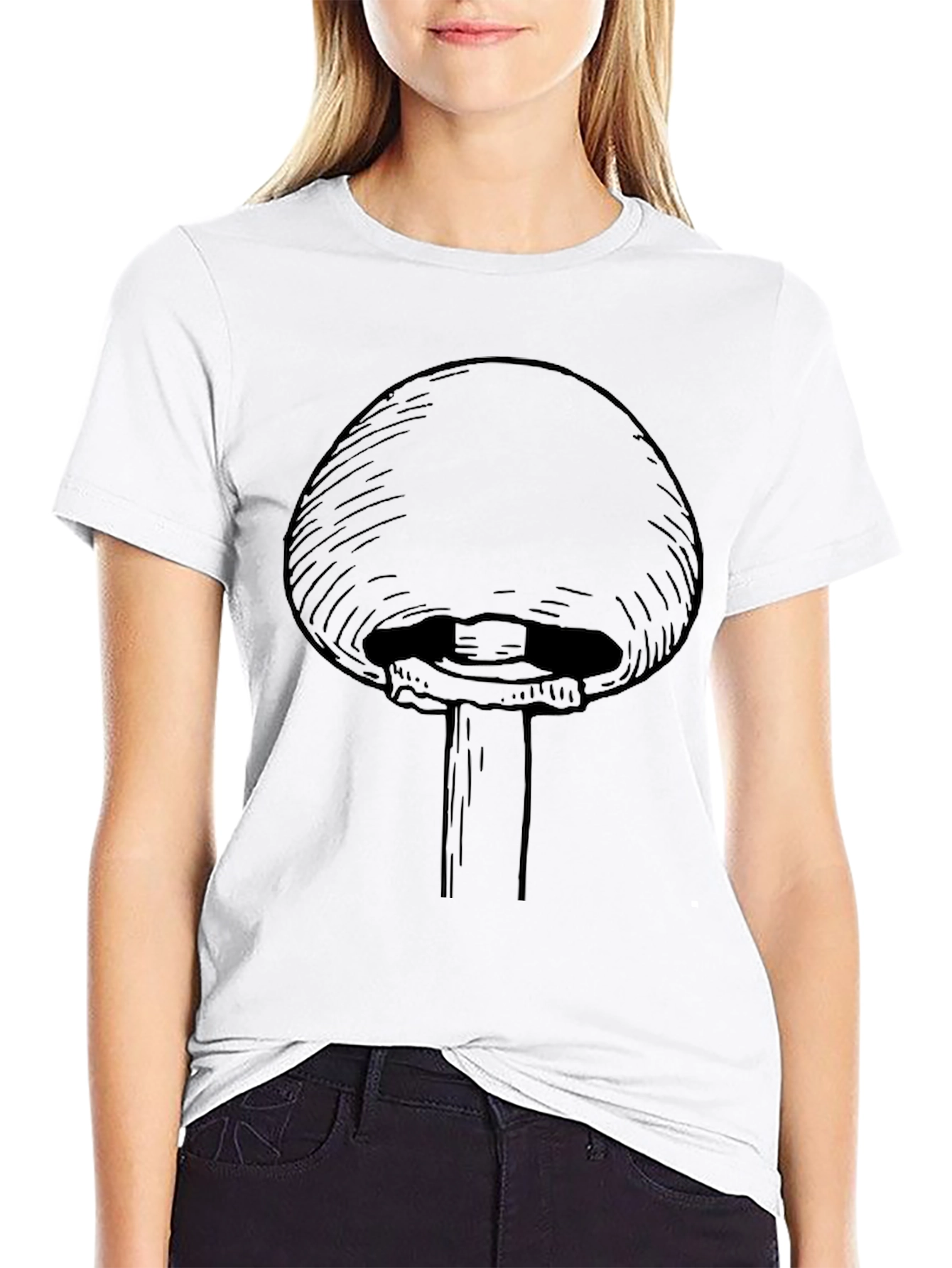 Mushroom Graphic T-Shirt - Unisex Black Tee