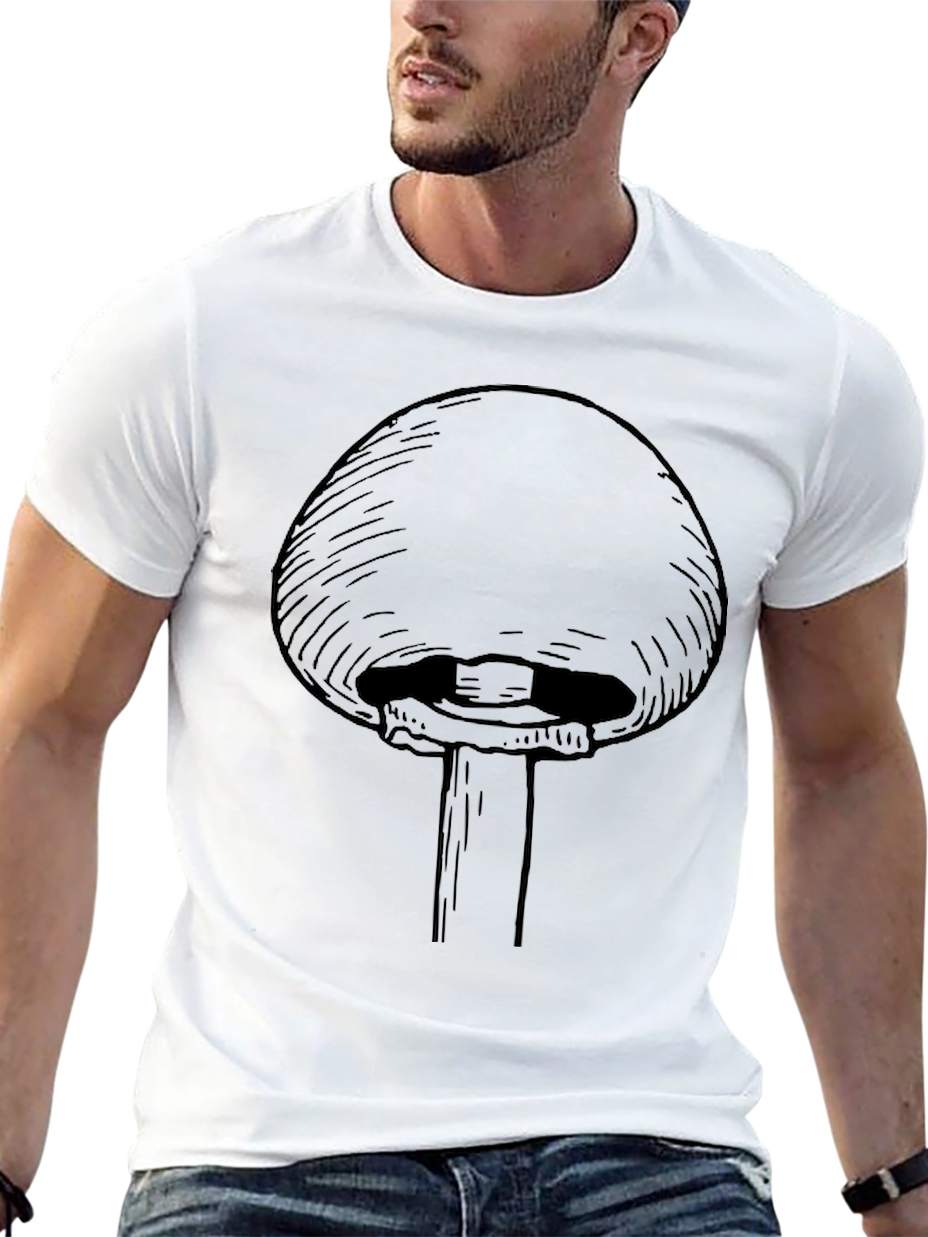 Mushroom Graphic T-Shirt - Unisex Black Tee