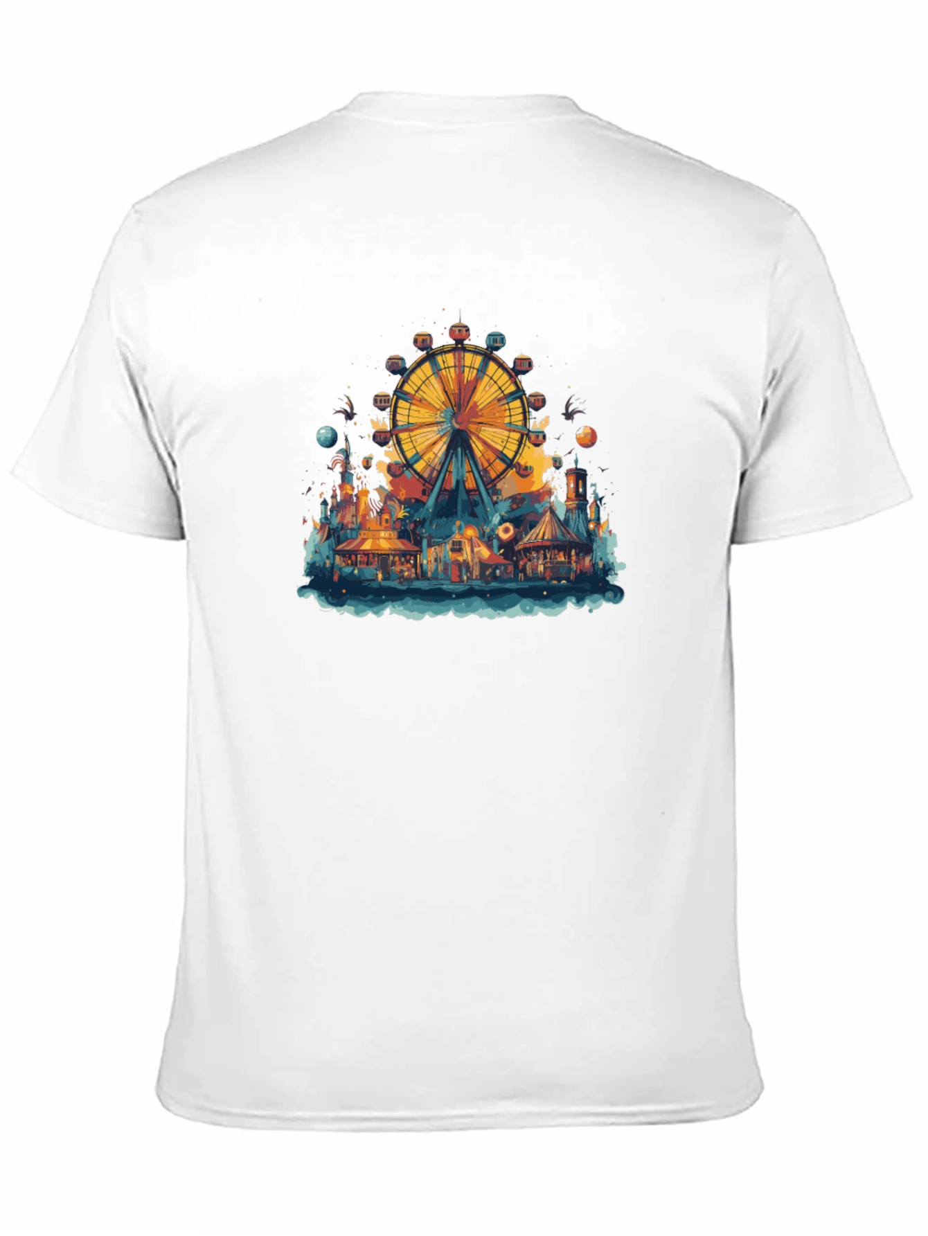 Ferris Wheel Carnival Graphic Tee - Black