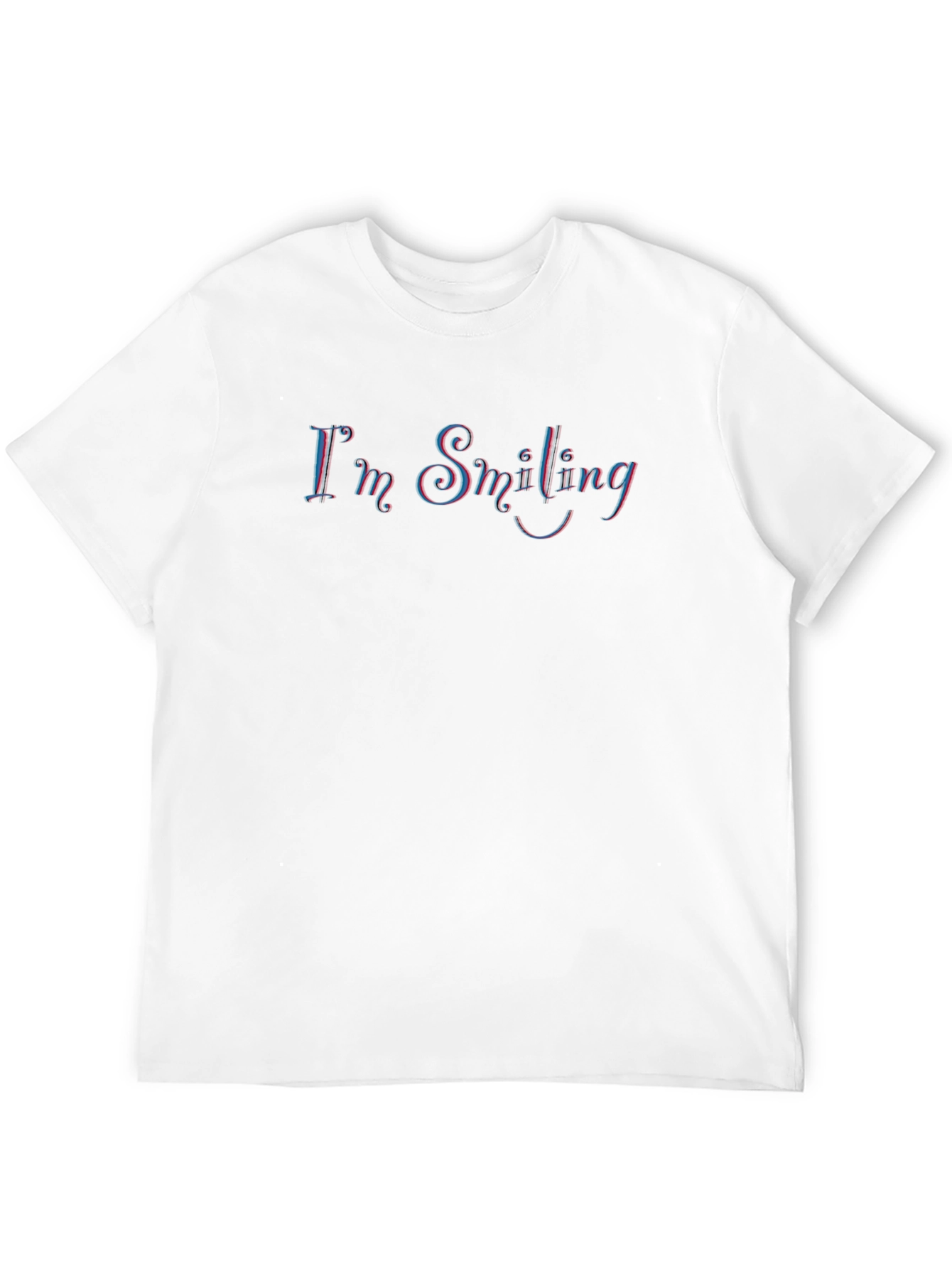 Im Smiling Graphic Print Black T-Shirt