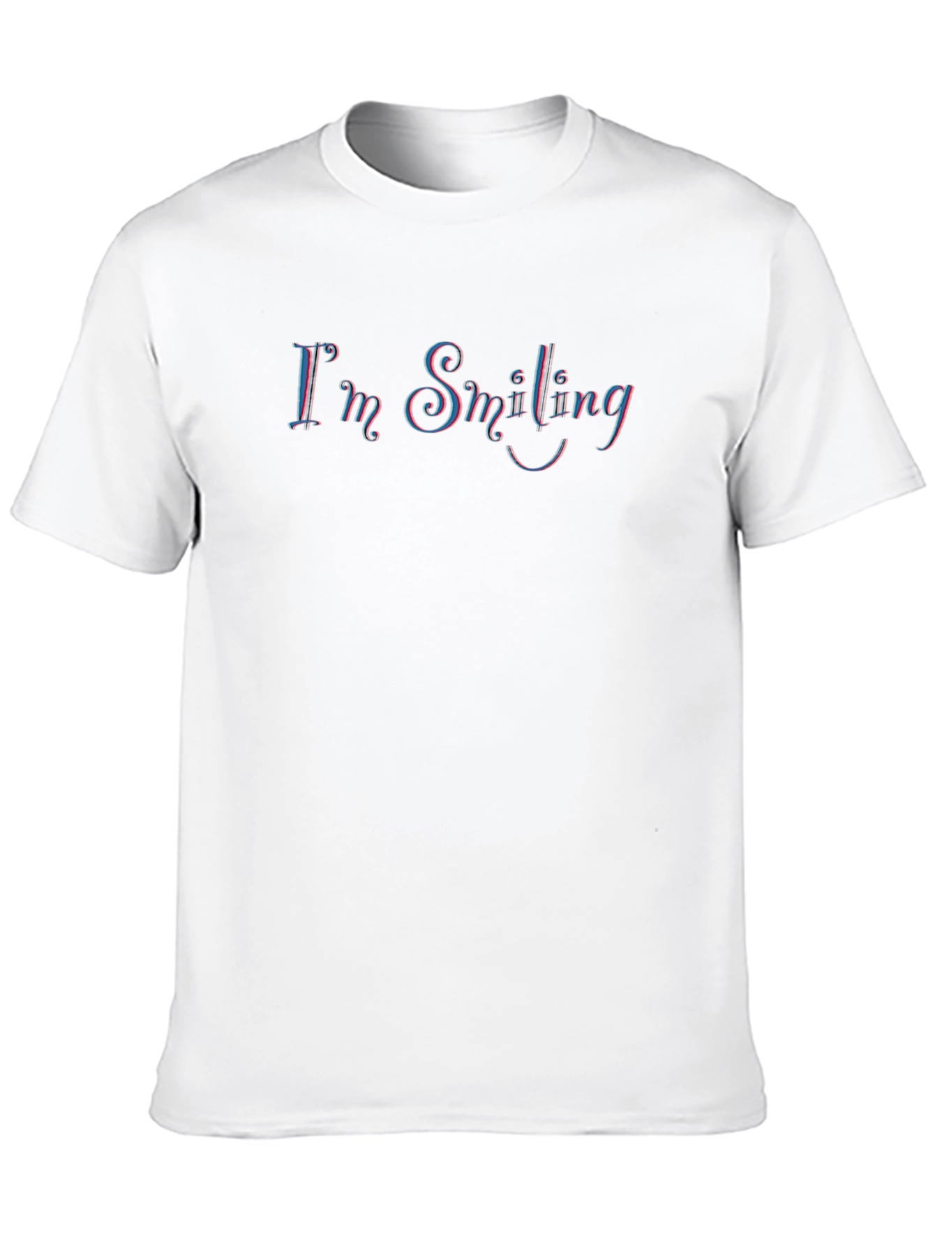 Im Smiling Graphic Print Black T-Shirt