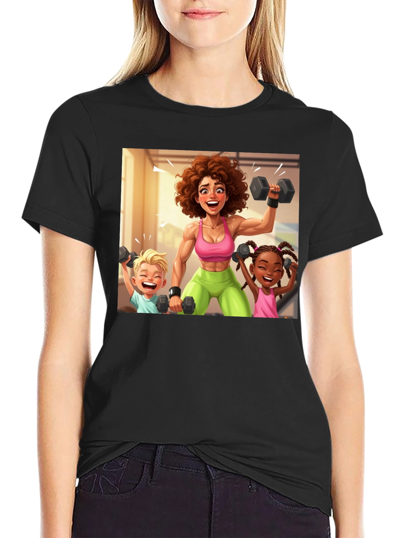 Workout Mom & Kids Graphic Tee