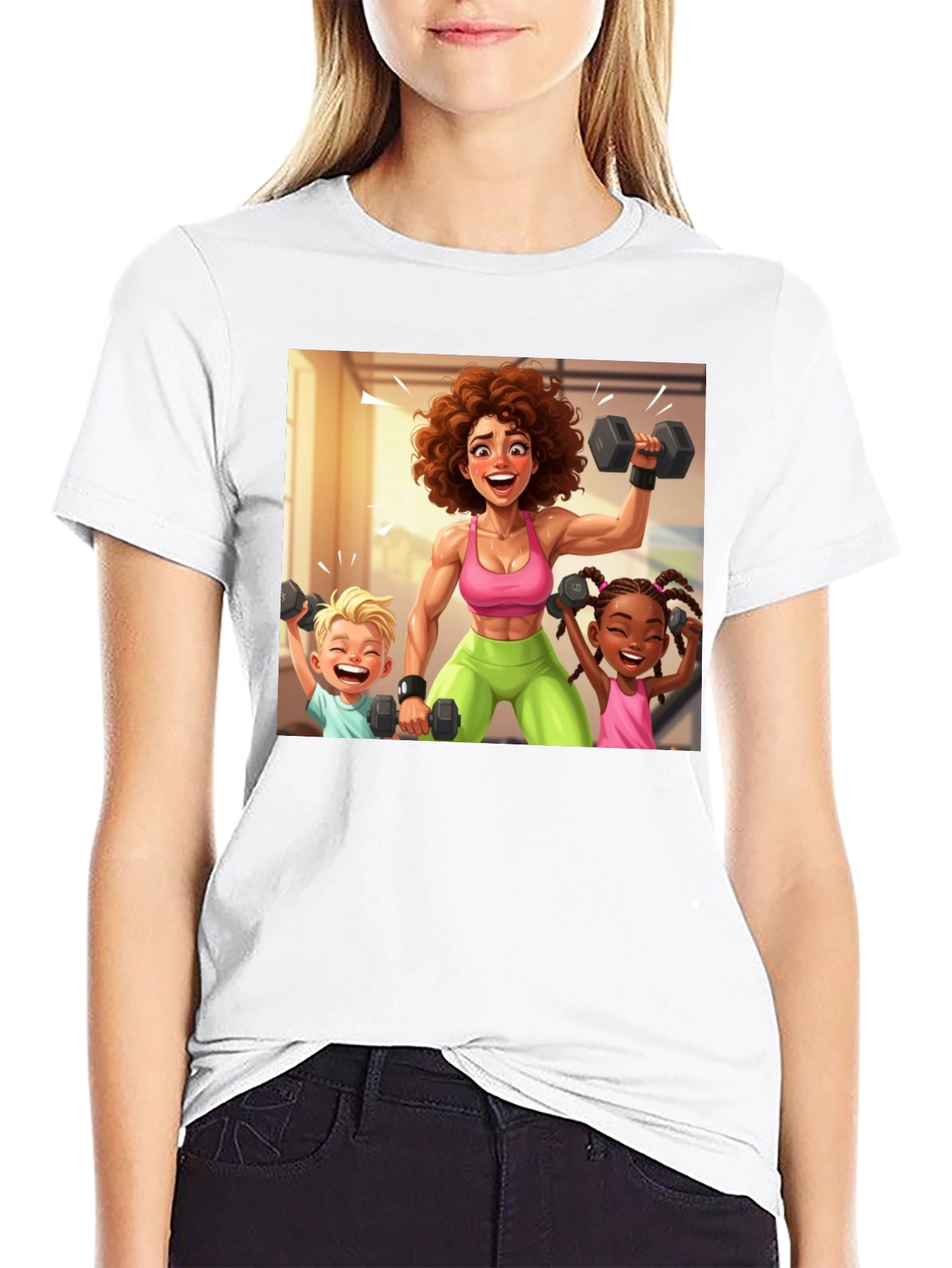 Workout Mom & Kids Graphic Tee