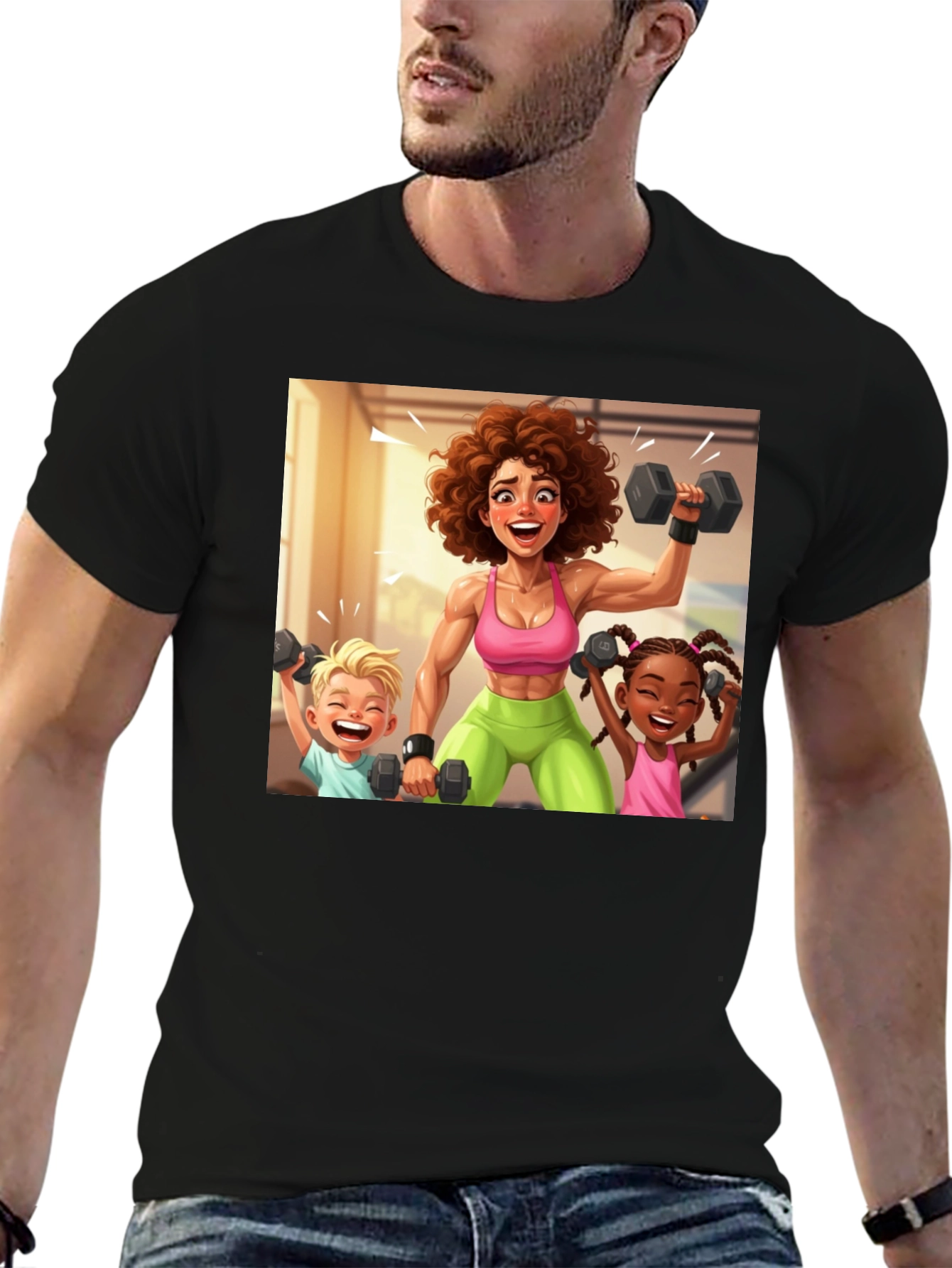 Workout Mom & Kids Graphic Tee