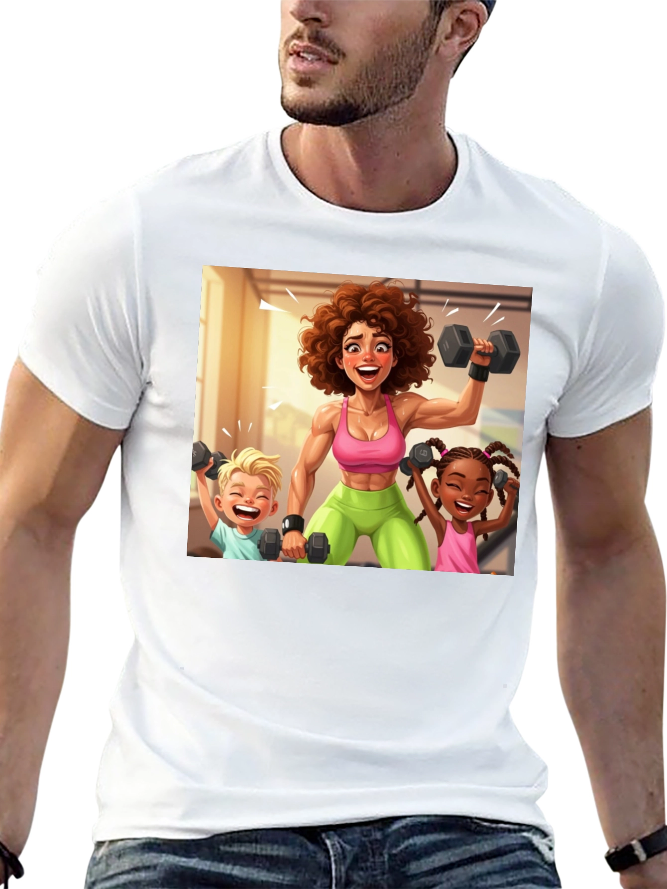 Workout Mom & Kids Graphic Tee