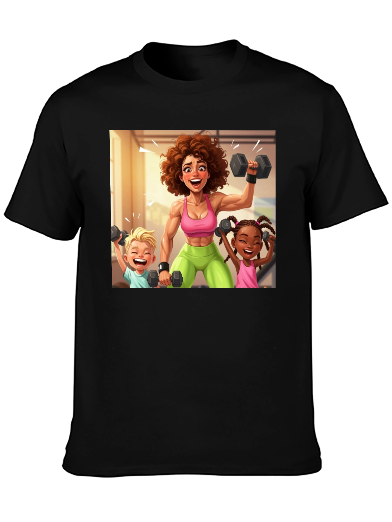Workout Mom & Kids Graphic Tee