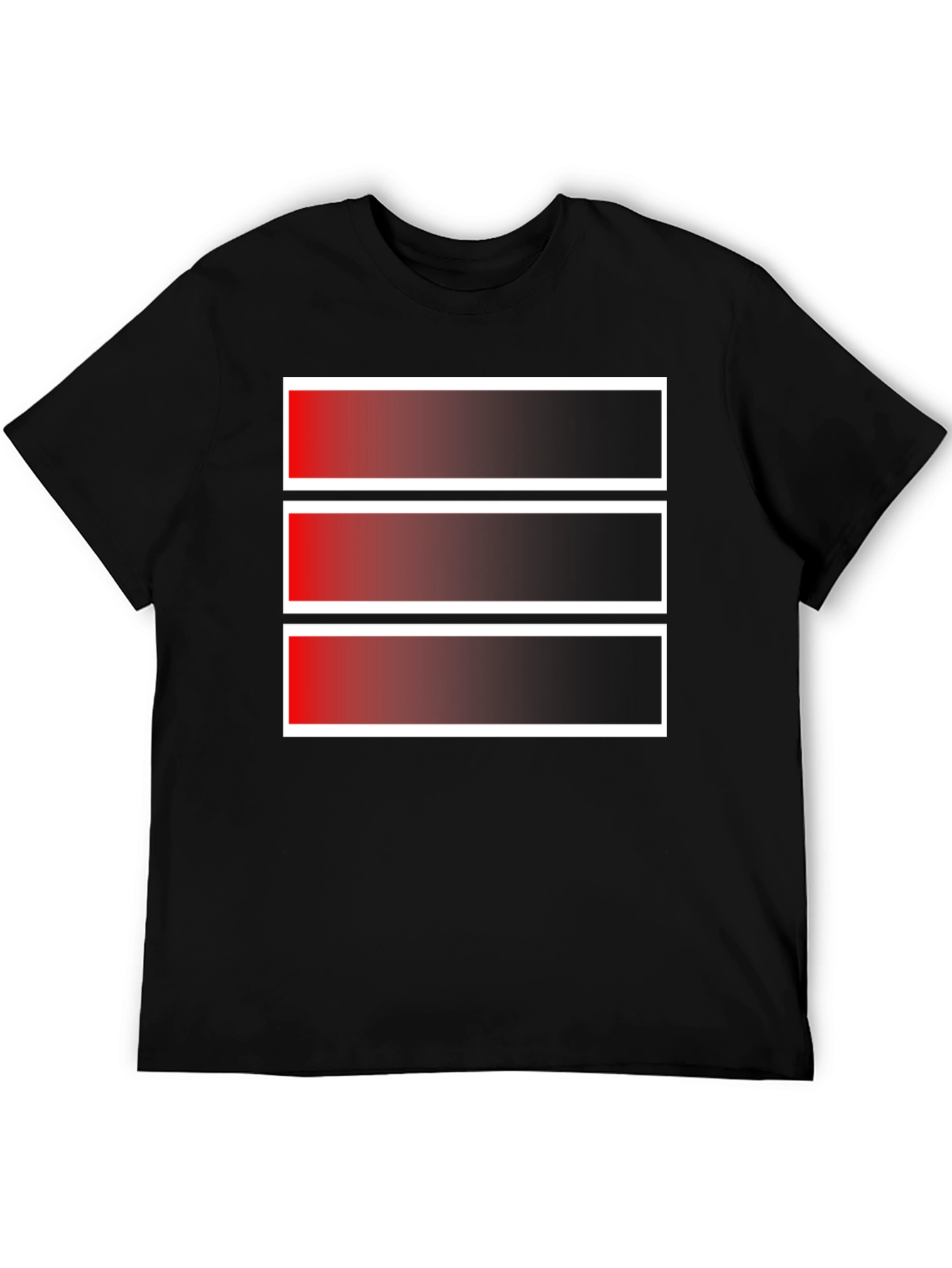 Gradient Stripe Graphic Tee - Modern Style