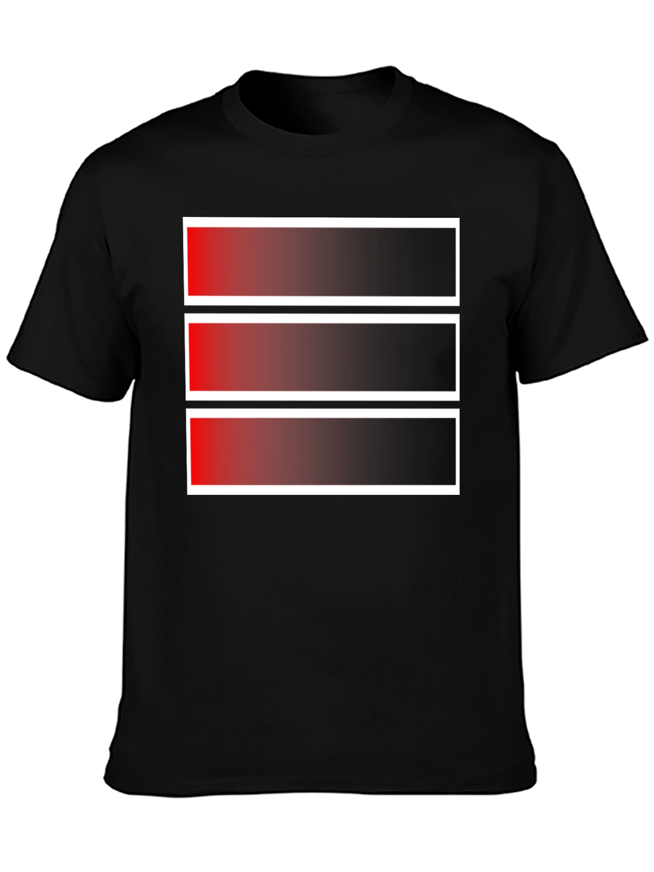 Gradient Stripe Graphic Tee - Modern Style