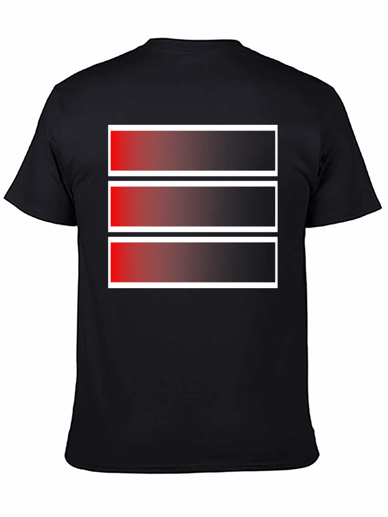 Gradient Stripe Graphic Tee - Modern Style