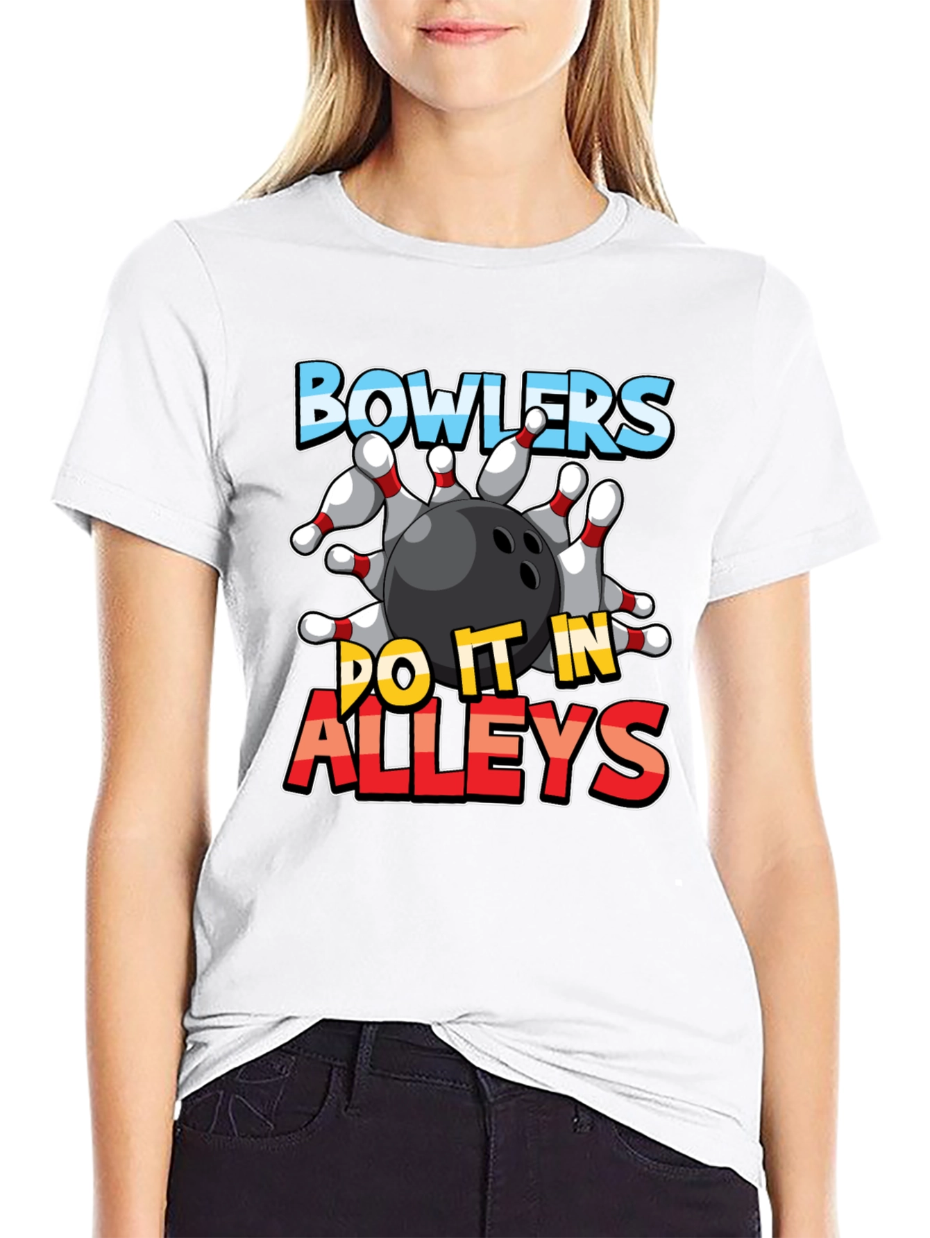 Bowlers Do It In Alleys Graphic Tee