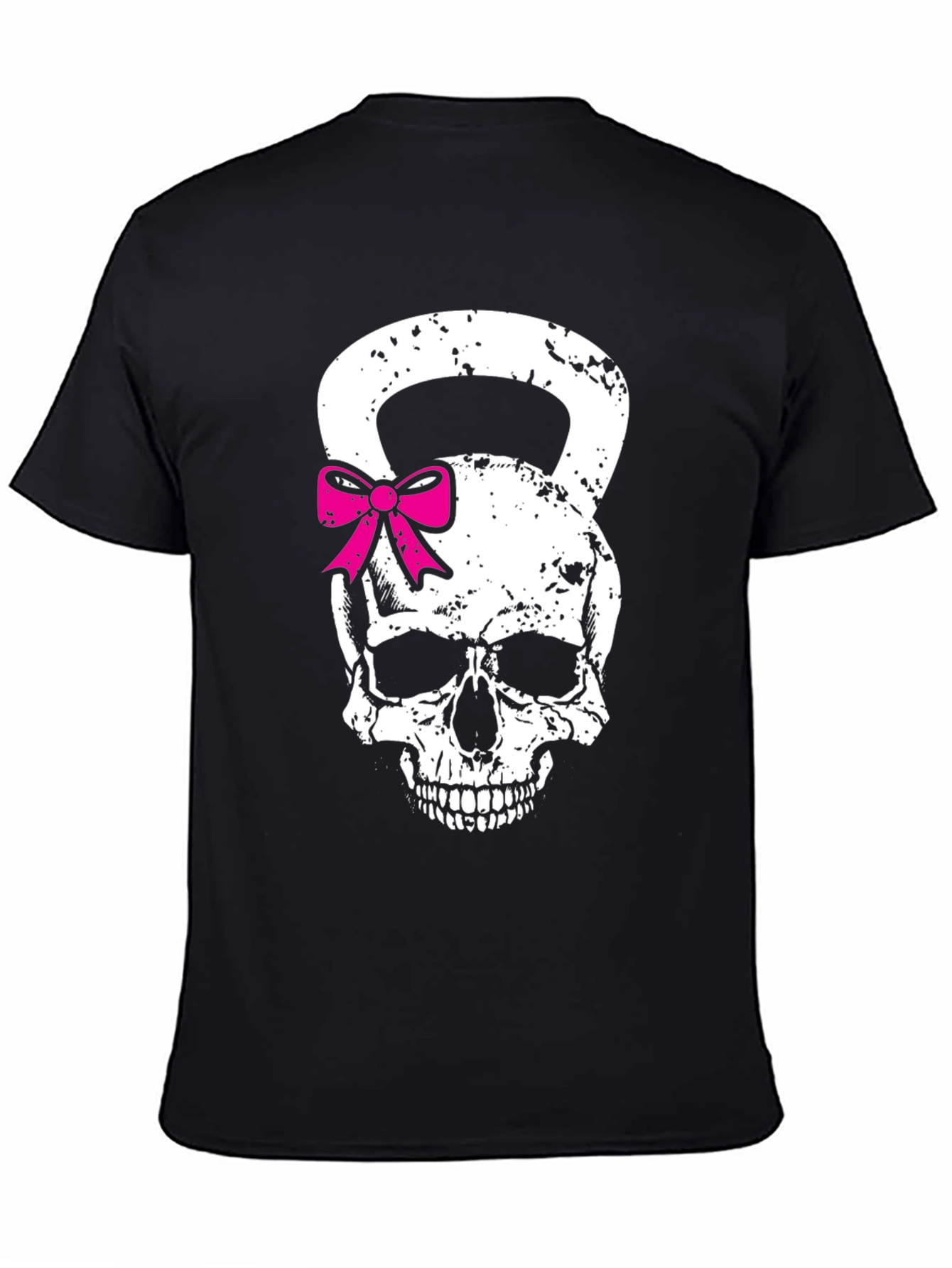 Skull Kettlebell Bow T-Shirt - Fitness Fashion