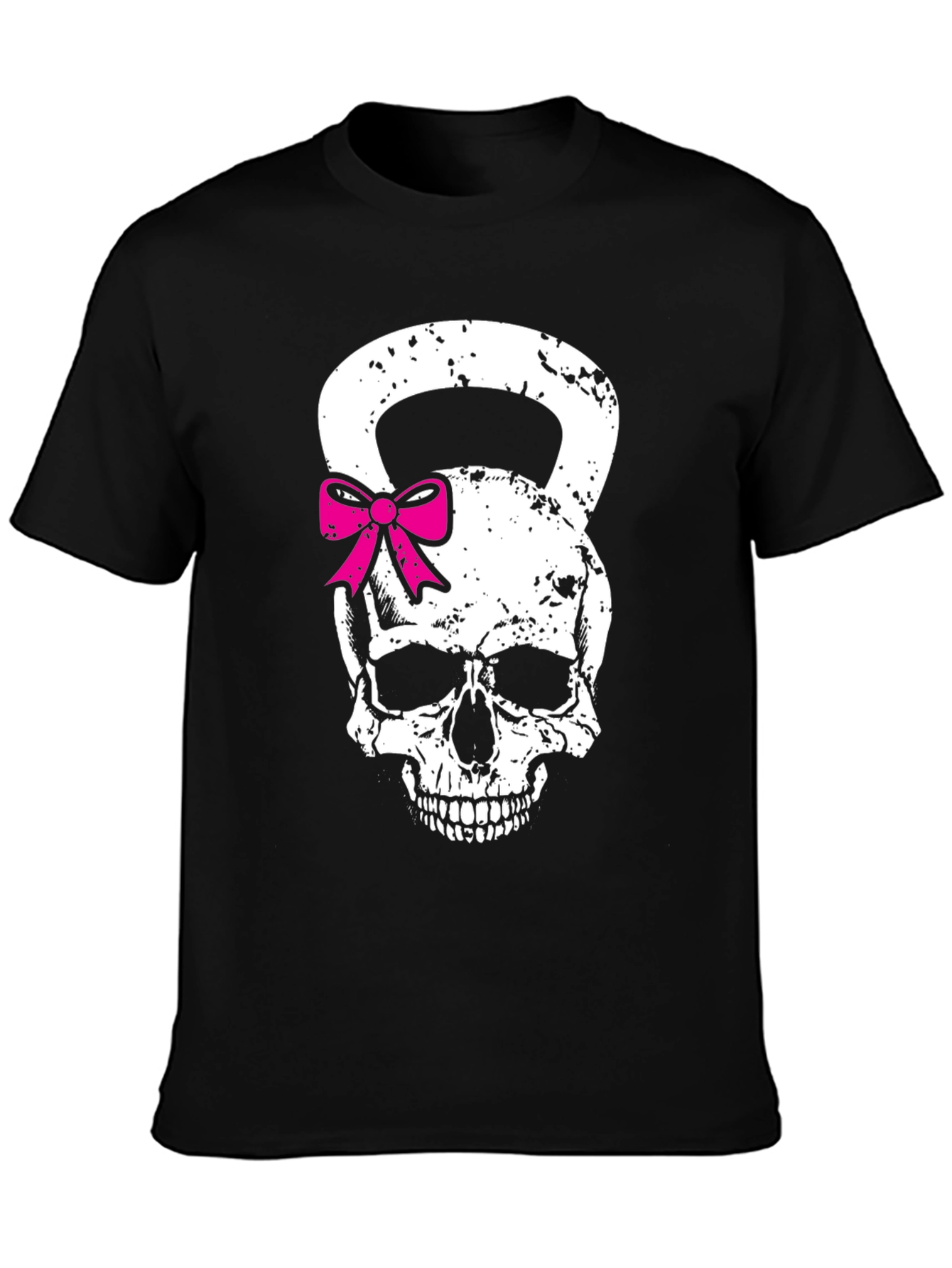 Skull Kettlebell Bow T-Shirt - Fitness Fashion