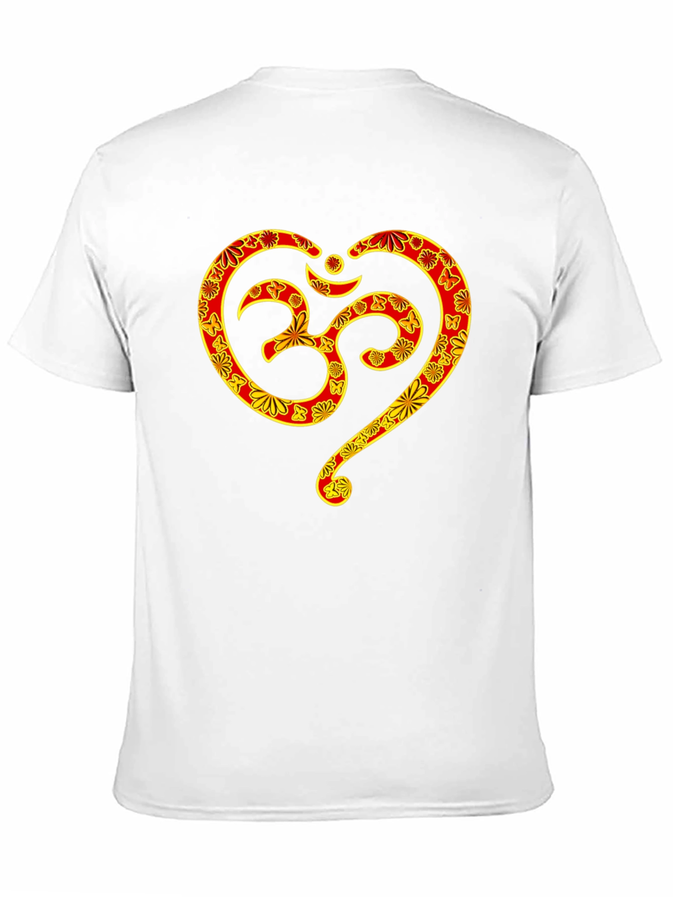 Om Symbol Heart Graphic T-Shirt - Black