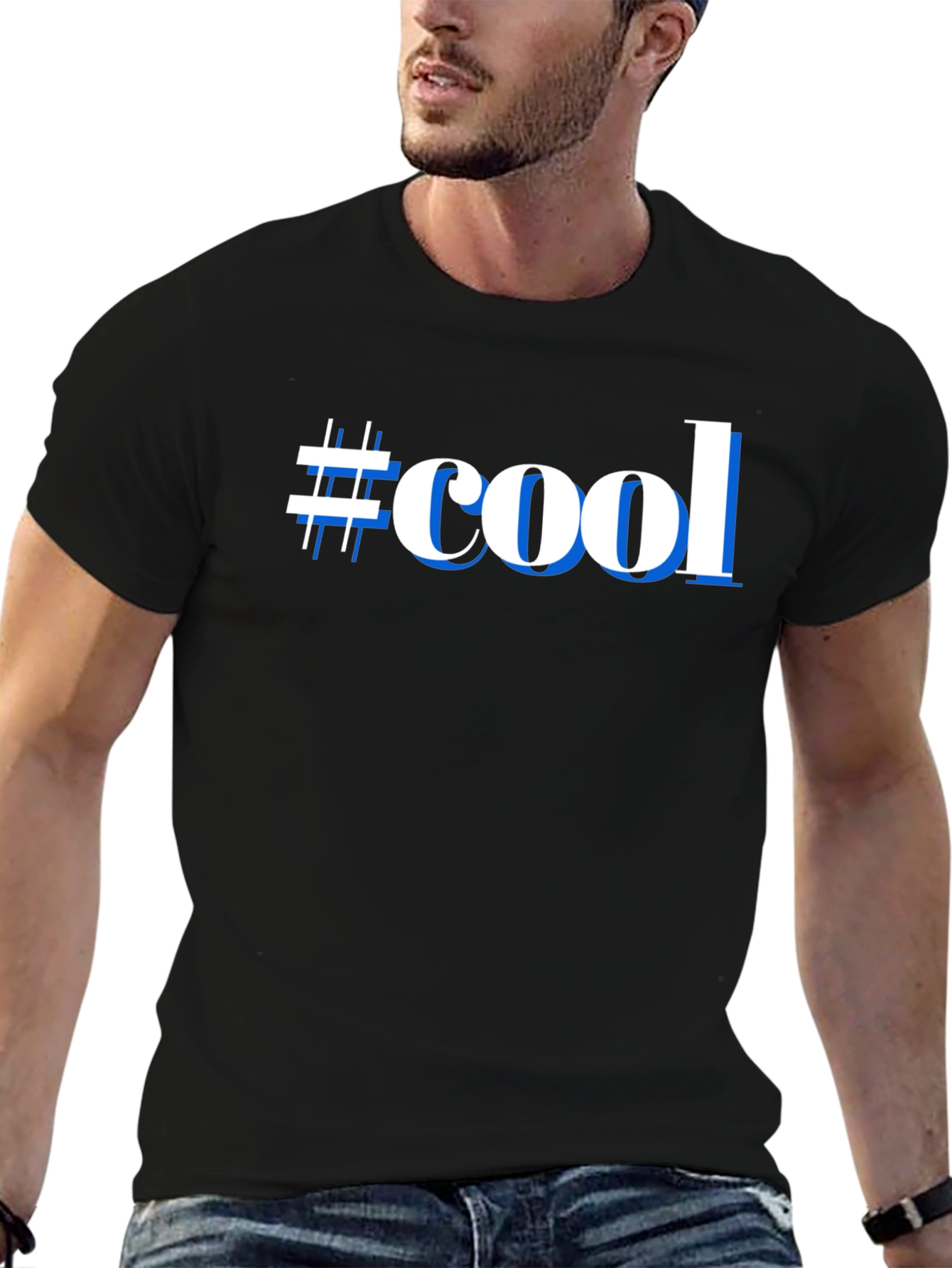 Cool Graphic T-Shirt - Mens Black Tee