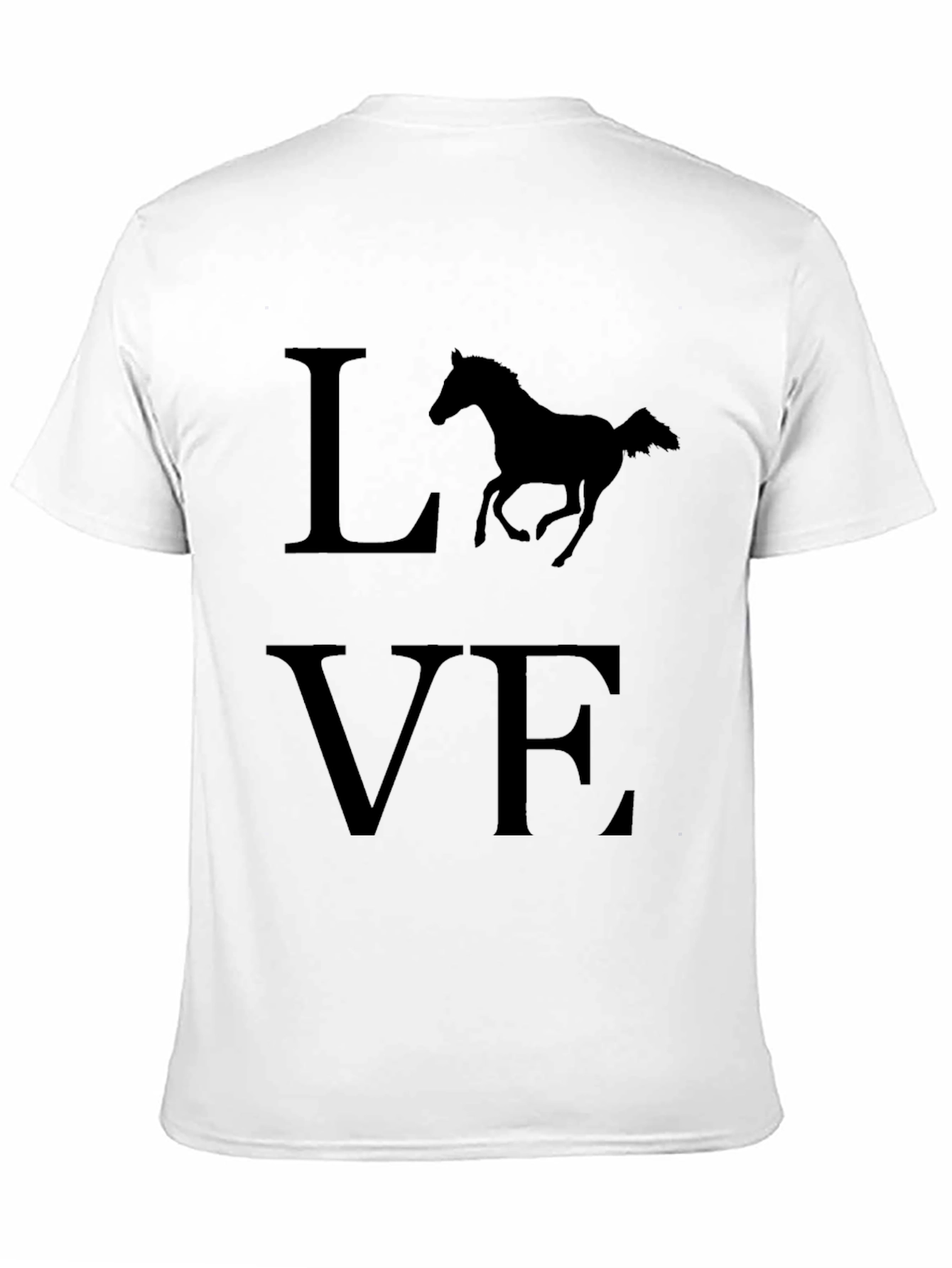 Love Horses T-Shirt Black Graphic Tee