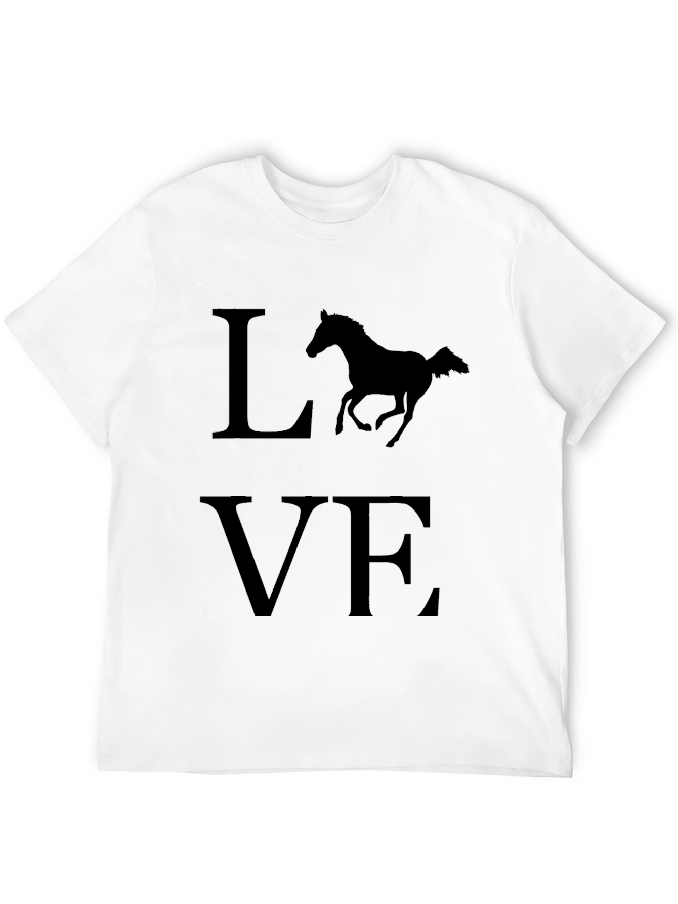 Love Horses T-Shirt Black Graphic Tee