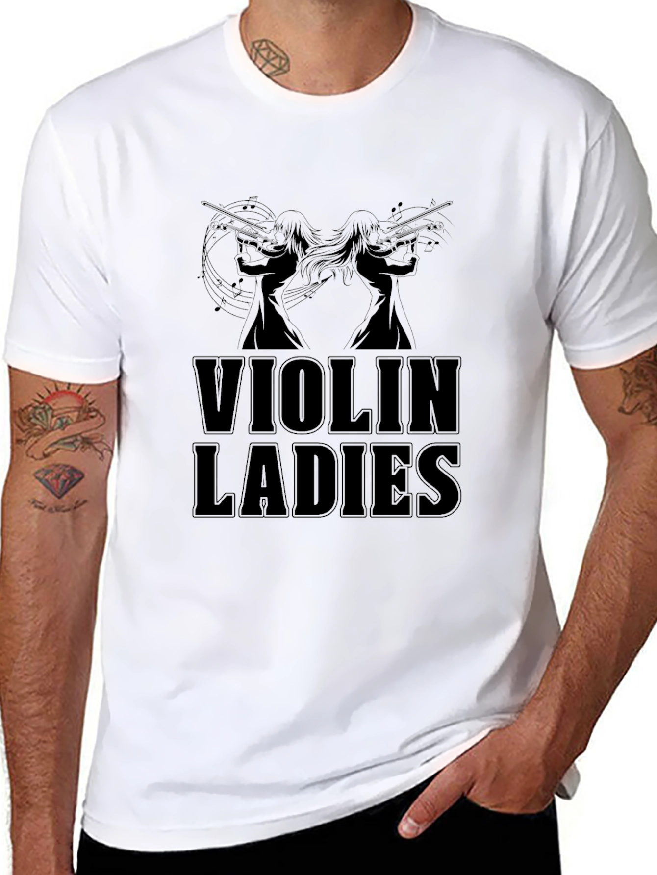 Violin Ladies Graphic T-Shirt - Musician Tee