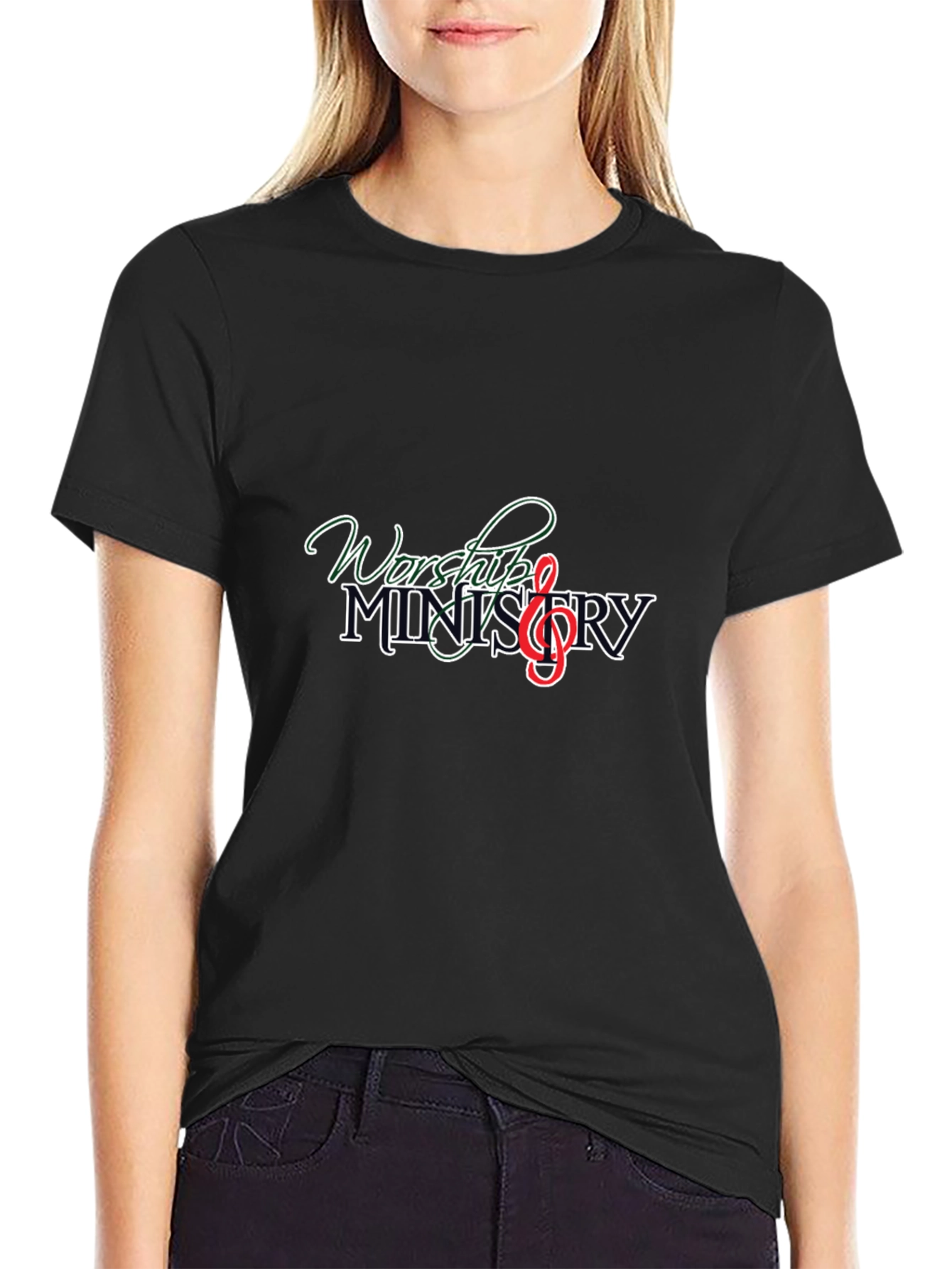 Worship Ministry Black Graphic Tee