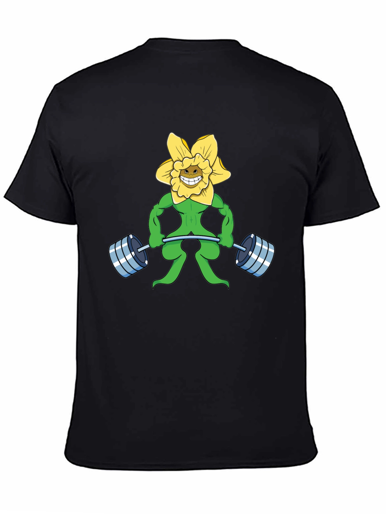 Funny Flower Powerlifting Black T-Shirt
