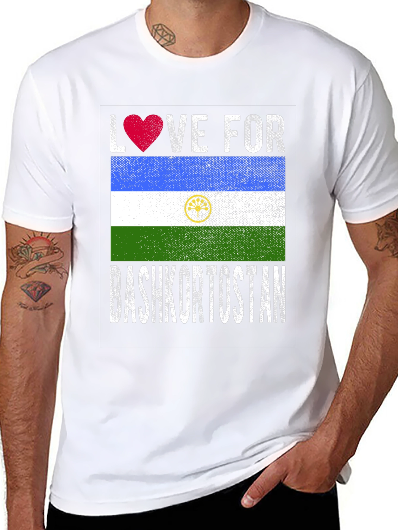 Love for Bashkortostan Flag T-Shirt