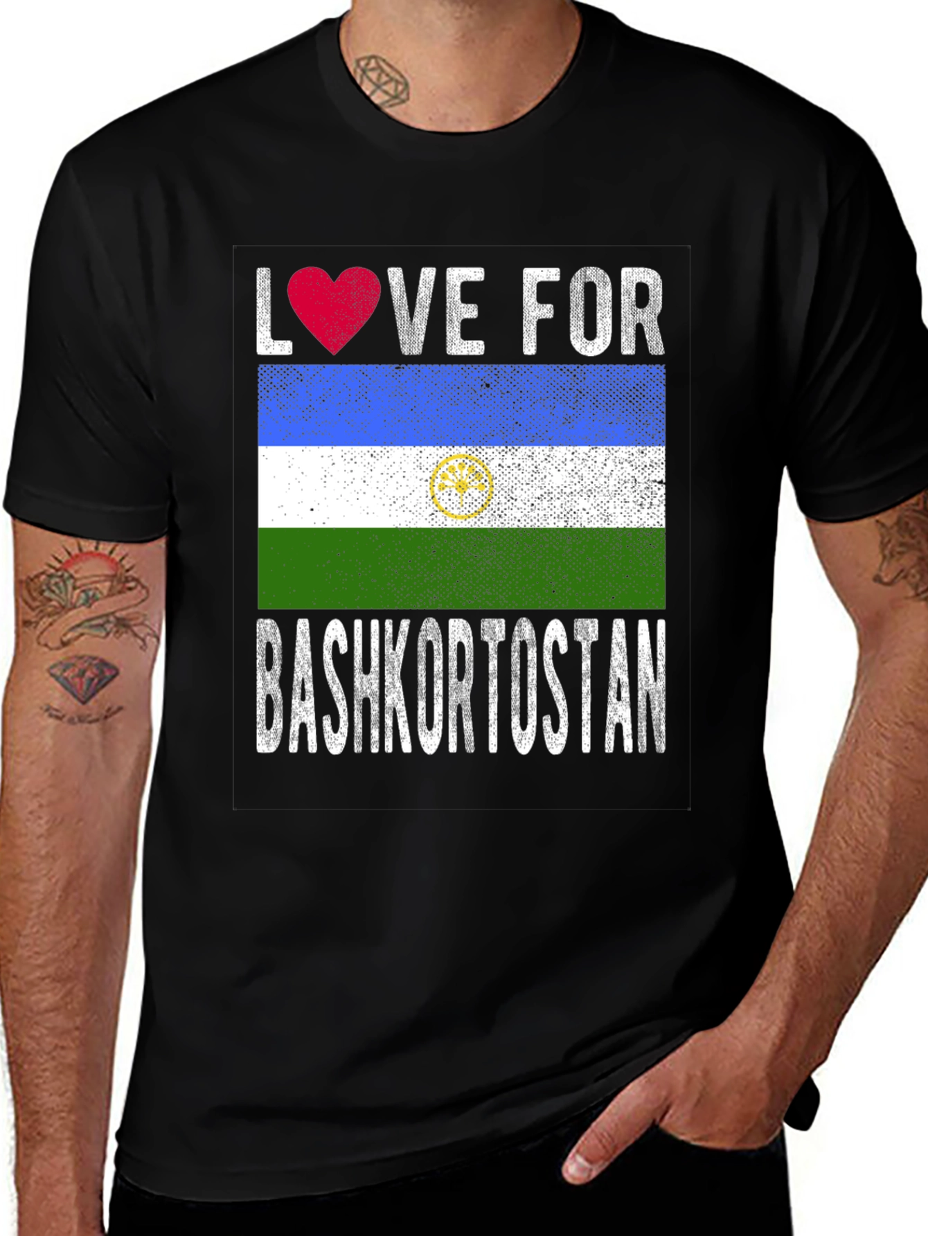 Love for Bashkortostan Flag T-Shirt