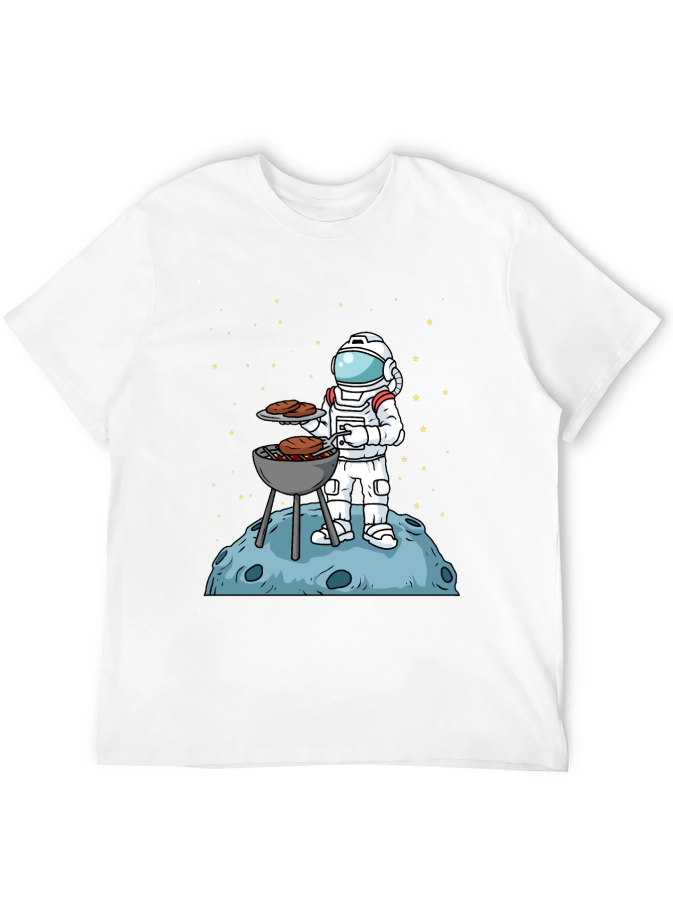 Astronaut BBQ T-Shirt - Outer Space Grill Master