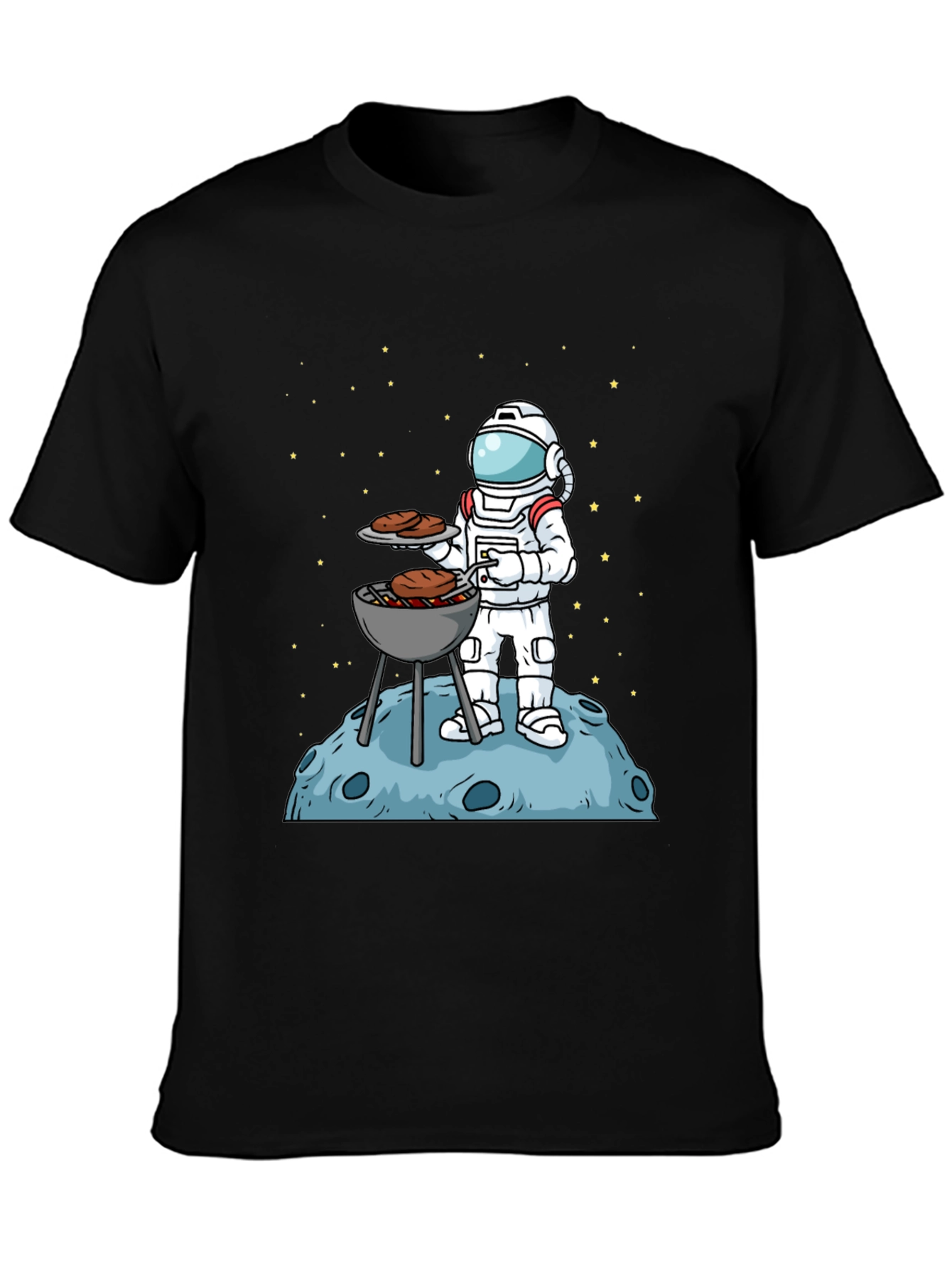 Astronaut BBQ T-Shirt - Outer Space Grill Master