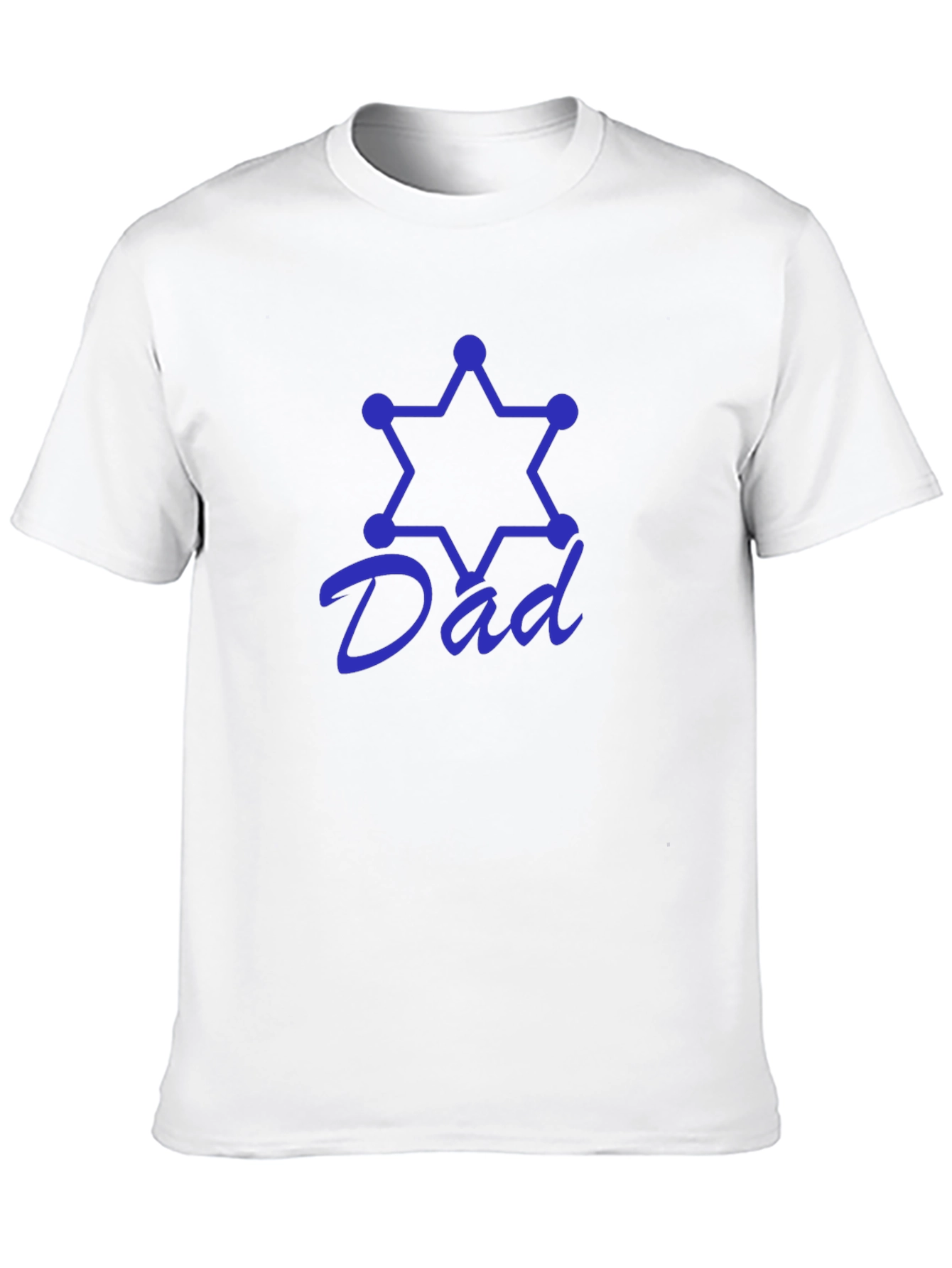 Dad Star Sheriff Black T-Shirt