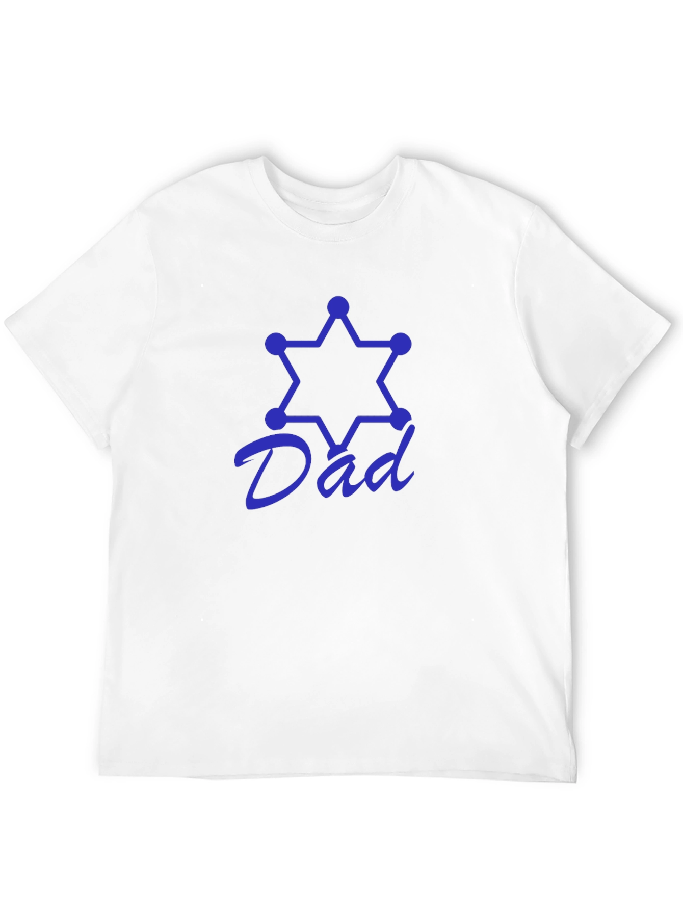 Dad Star Sheriff Black T-Shirt