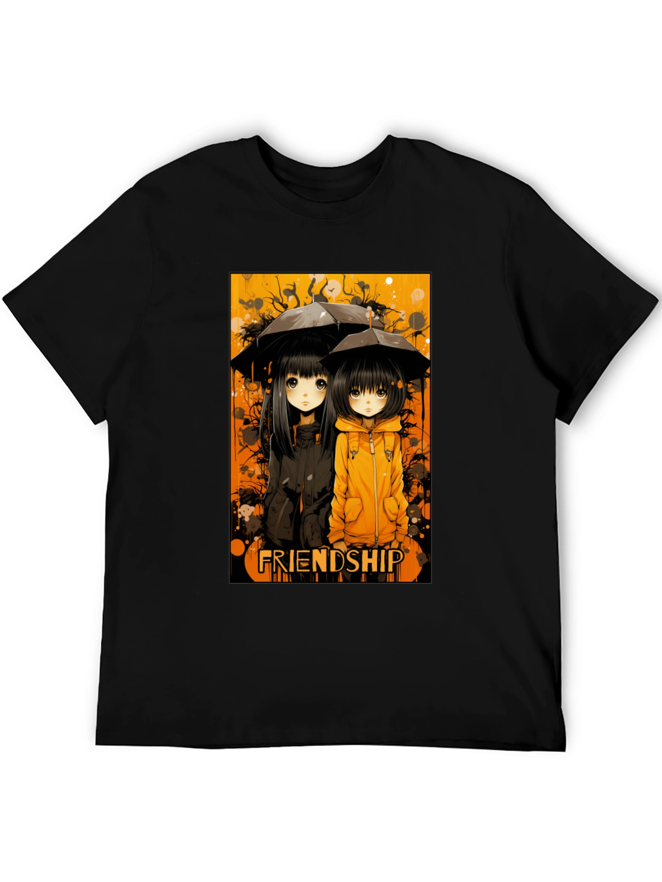 Friendship Anime Style Graphic T-Shirt