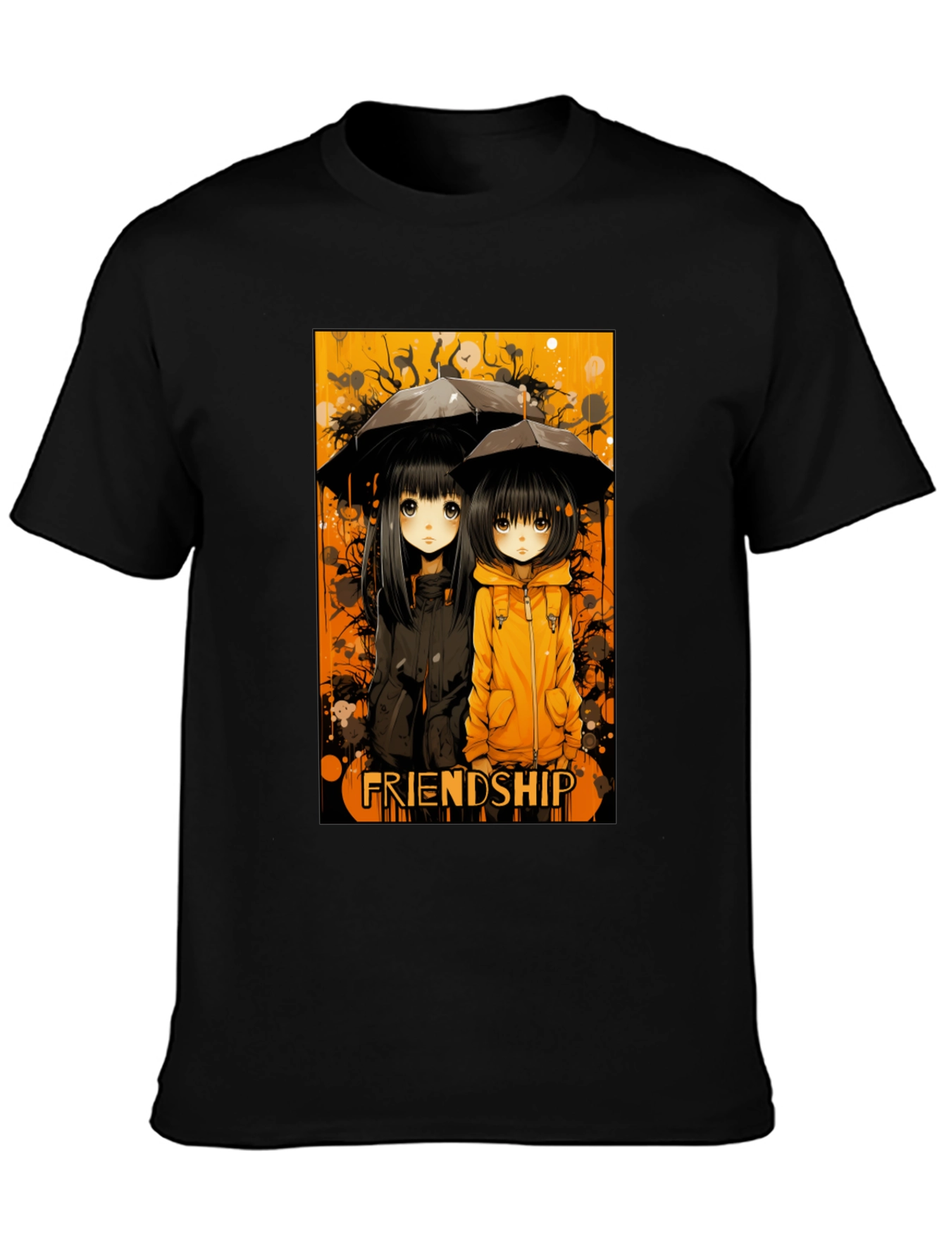 Friendship Anime Style Graphic T-Shirt