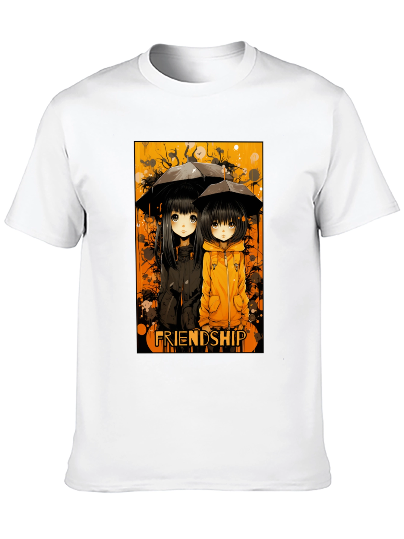 Friendship Anime Style Graphic T-Shirt