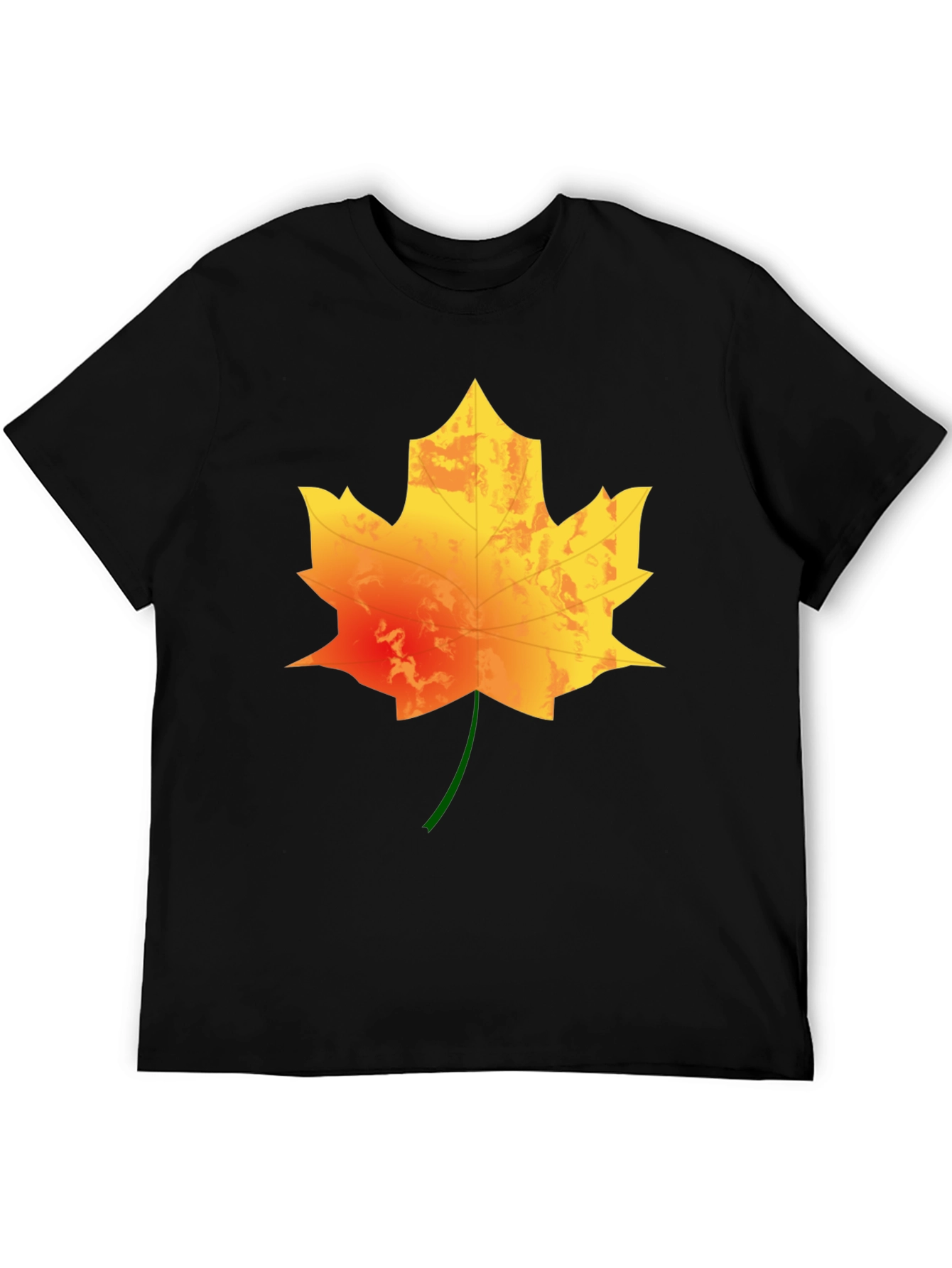 Maple Leaf Graphic Print Tee - Autumn Style