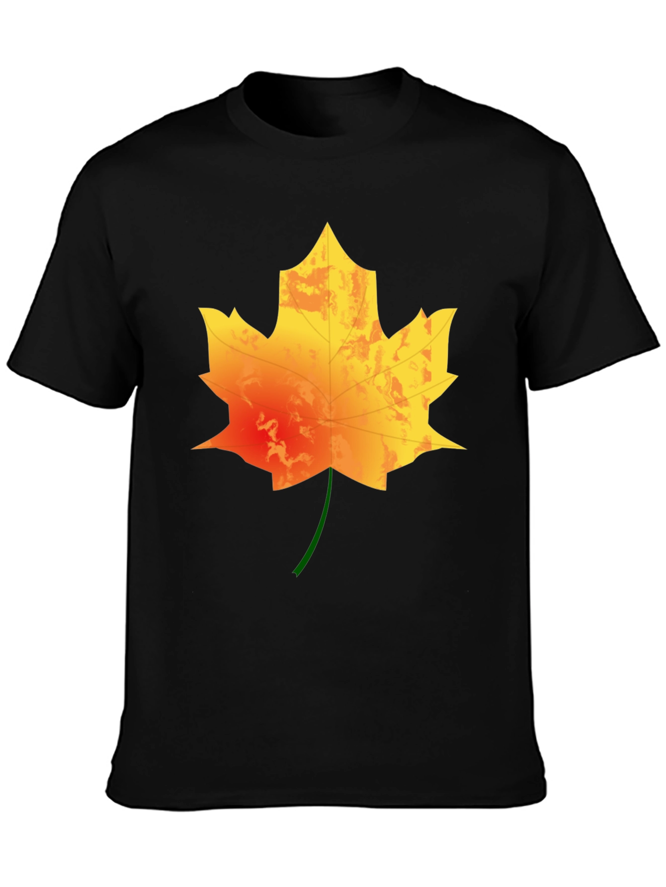 Maple Leaf Graphic Print Tee - Autumn Style