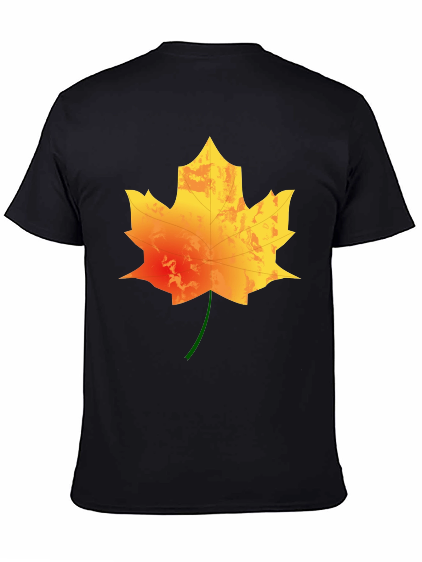 Maple Leaf Graphic Print Tee - Autumn Style
