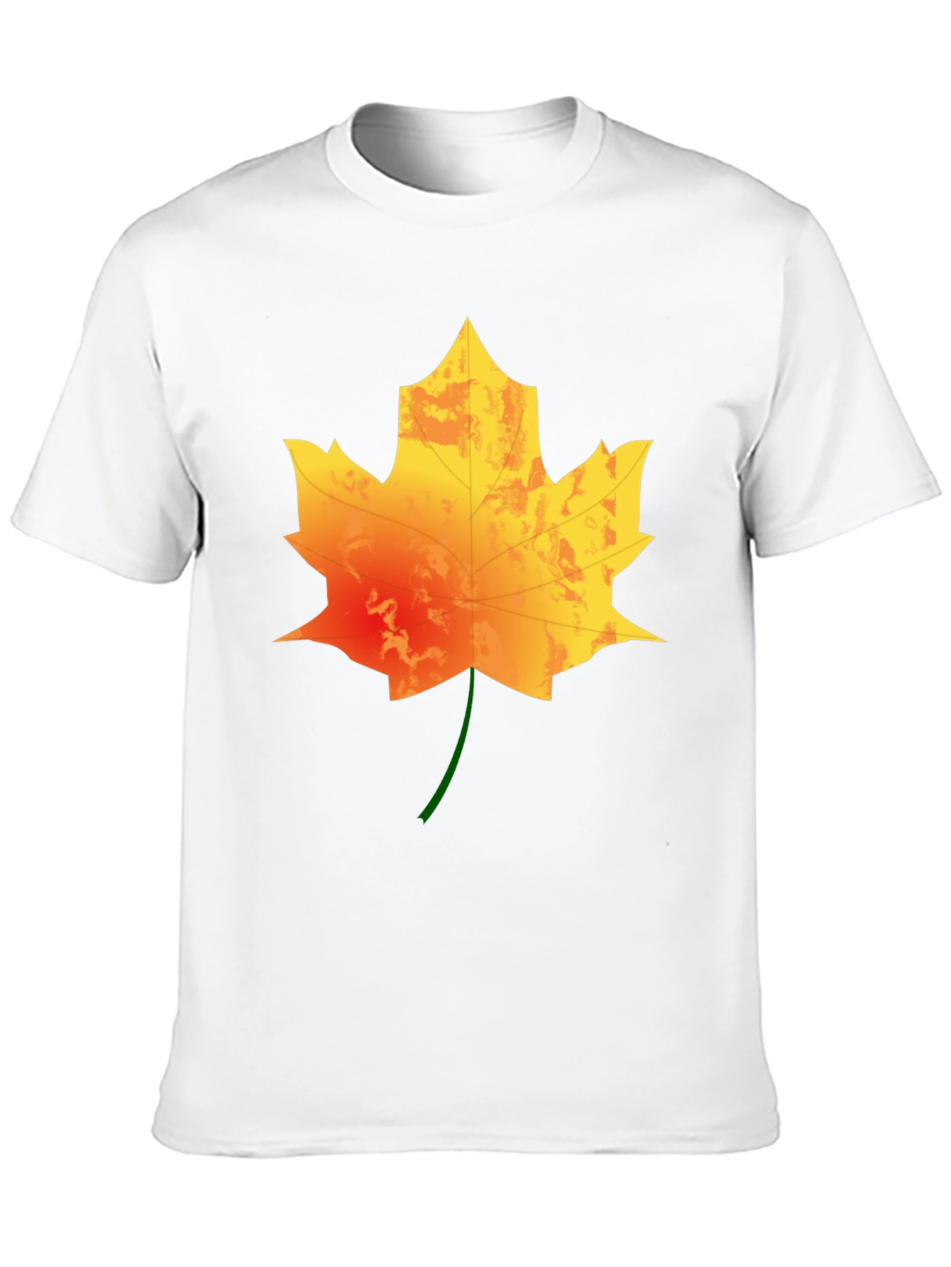 Maple Leaf Graphic Print Tee - Autumn Style
