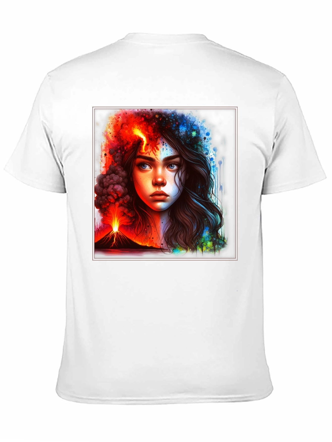 Lava & Rain T-Shirt: Dual Nature Graphic Tee