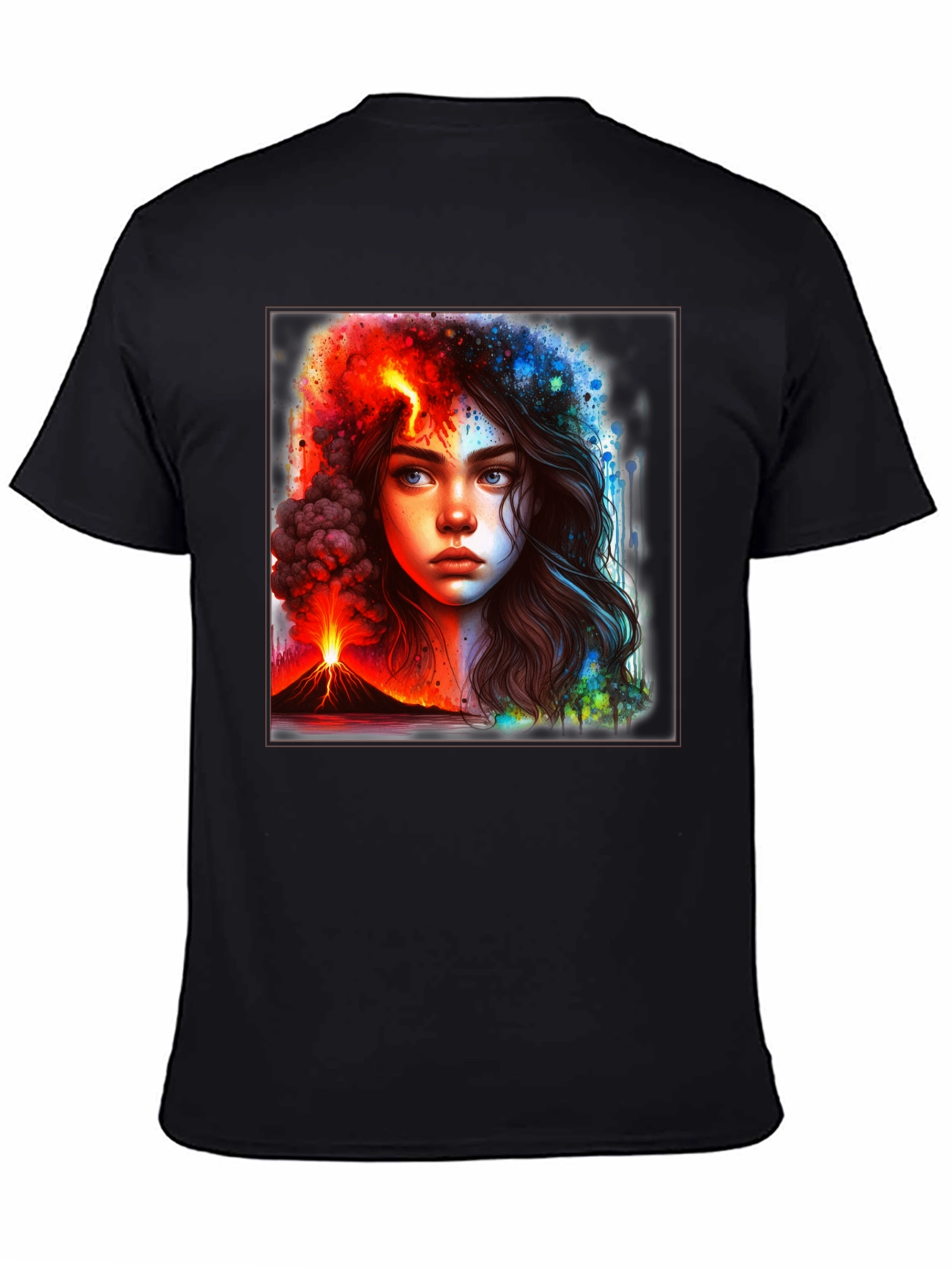 Lava & Rain T-Shirt: Dual Nature Graphic Tee