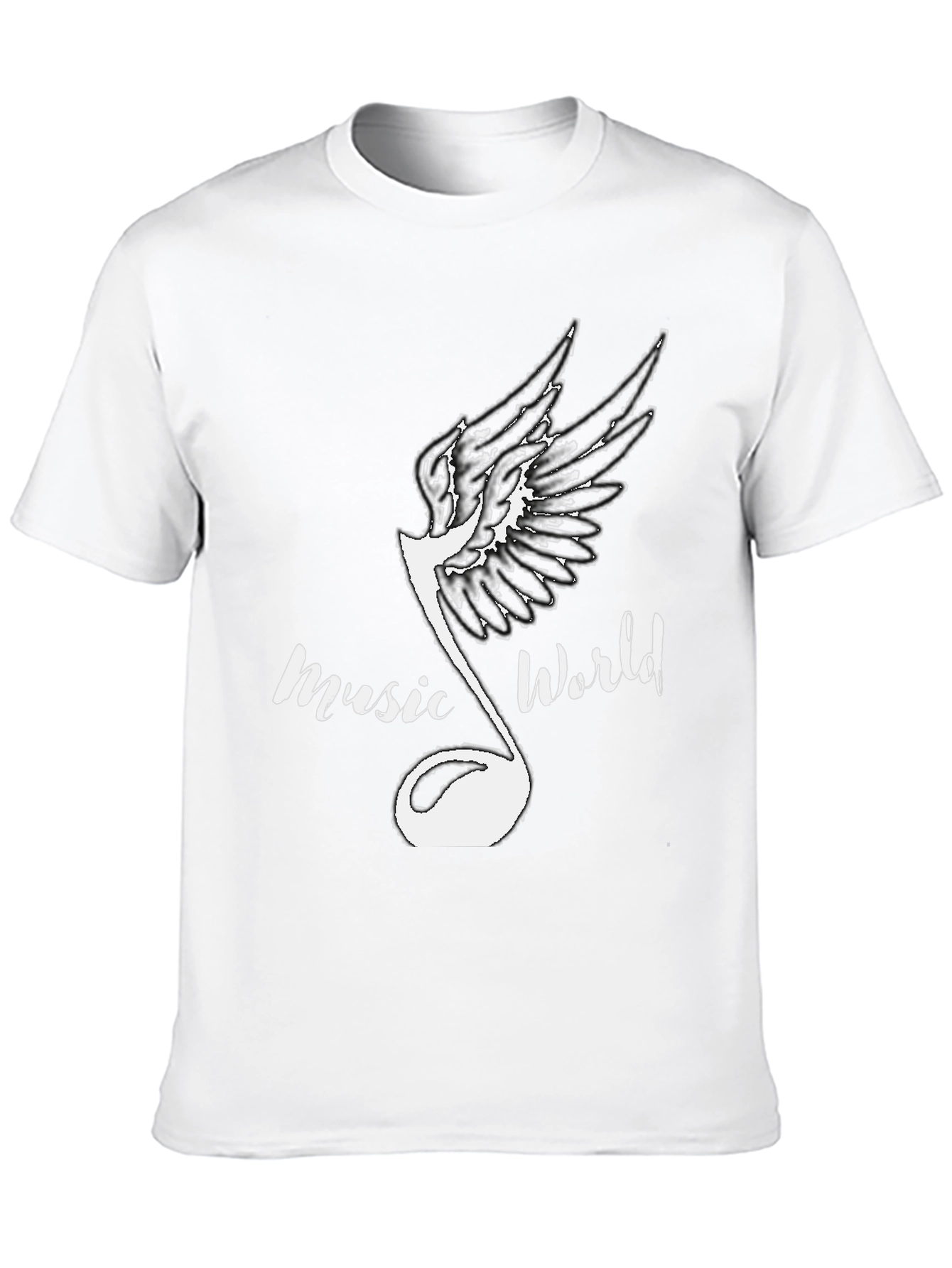 Music World Graphic Print Black T-Shirt