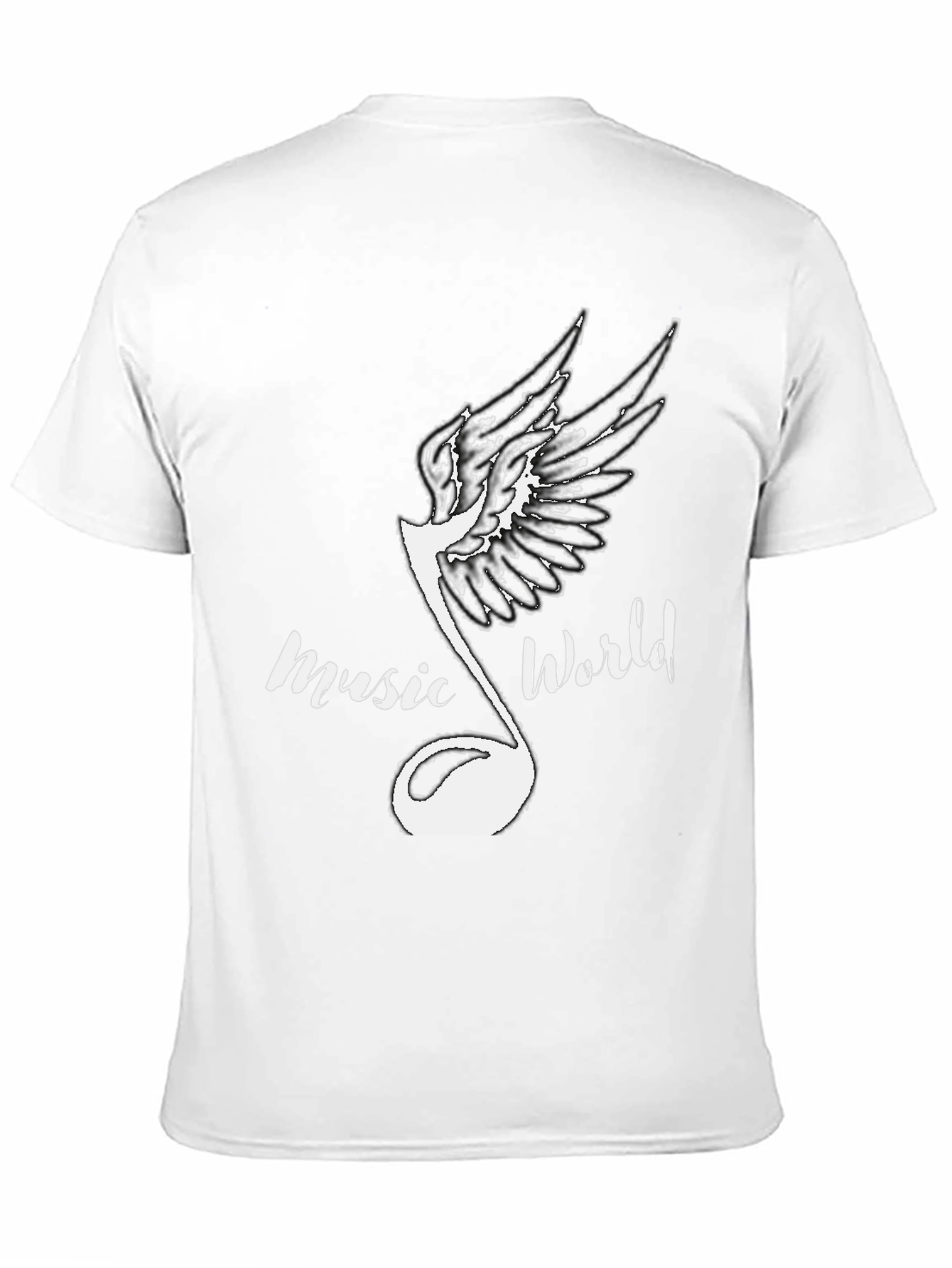 Music World Graphic Print Black T-Shirt